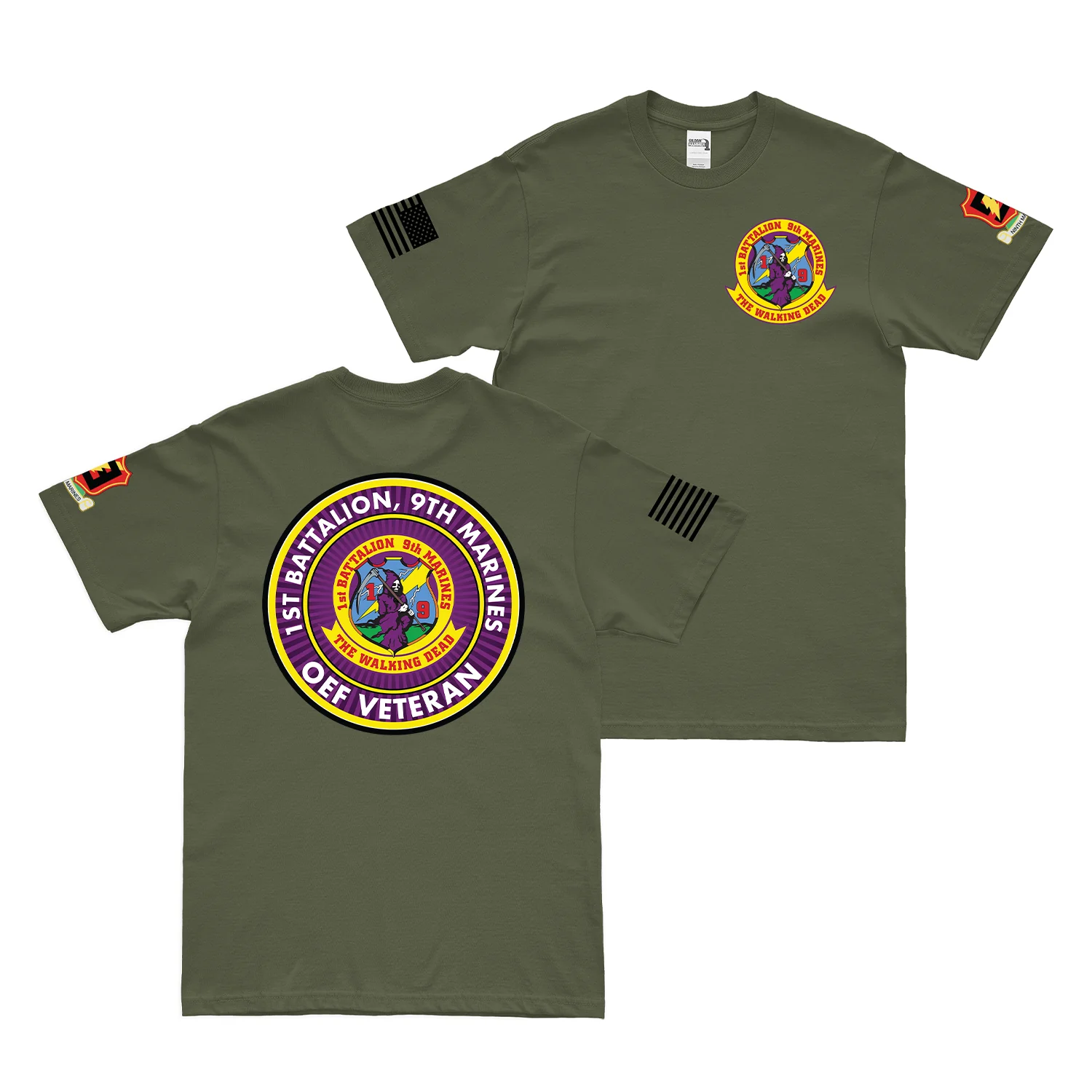 Double-Sided 1/9 Marines OEF Veteran T-Shirt - Image 4