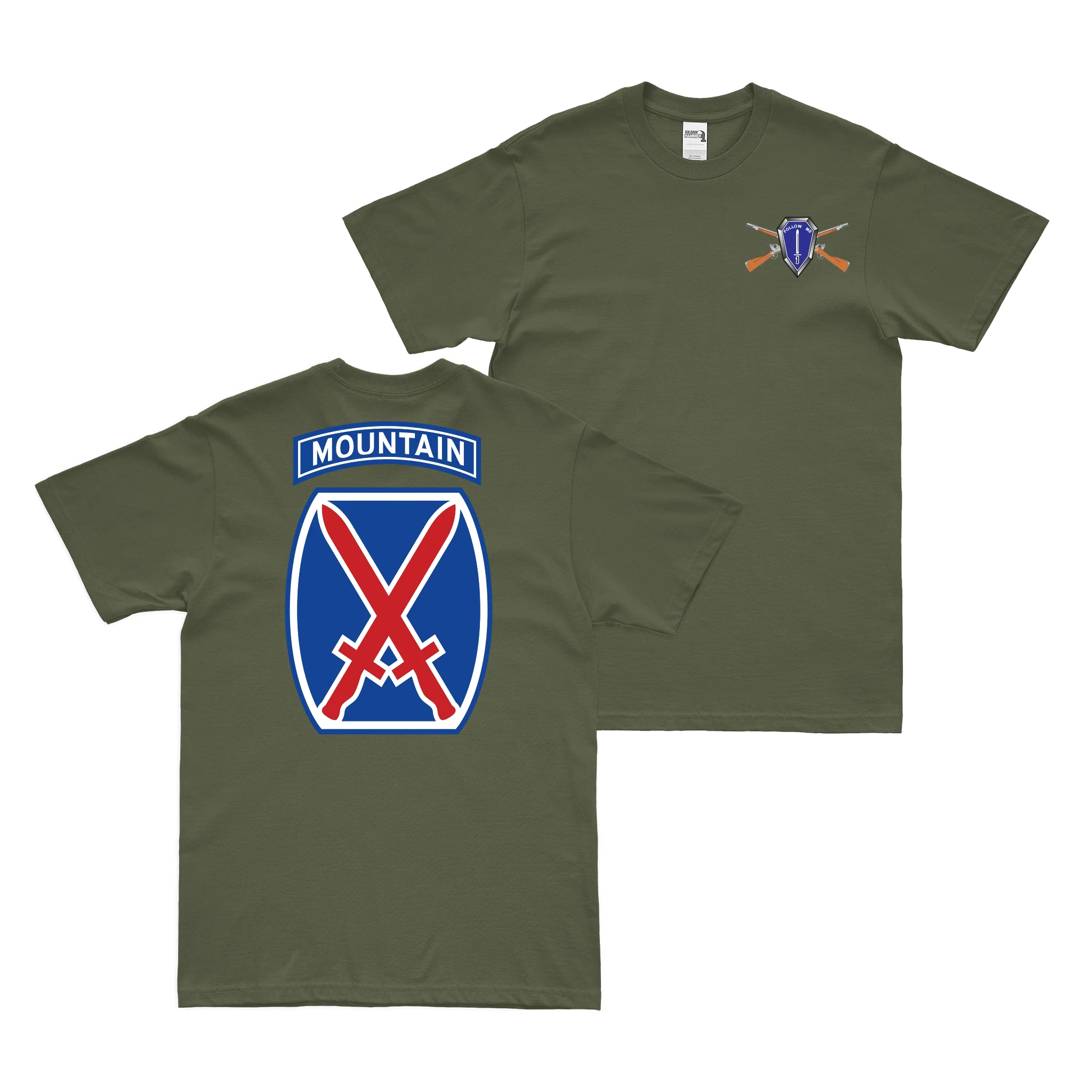 Double-Sided 10th Mountain Division T-Shirt - Image 2
