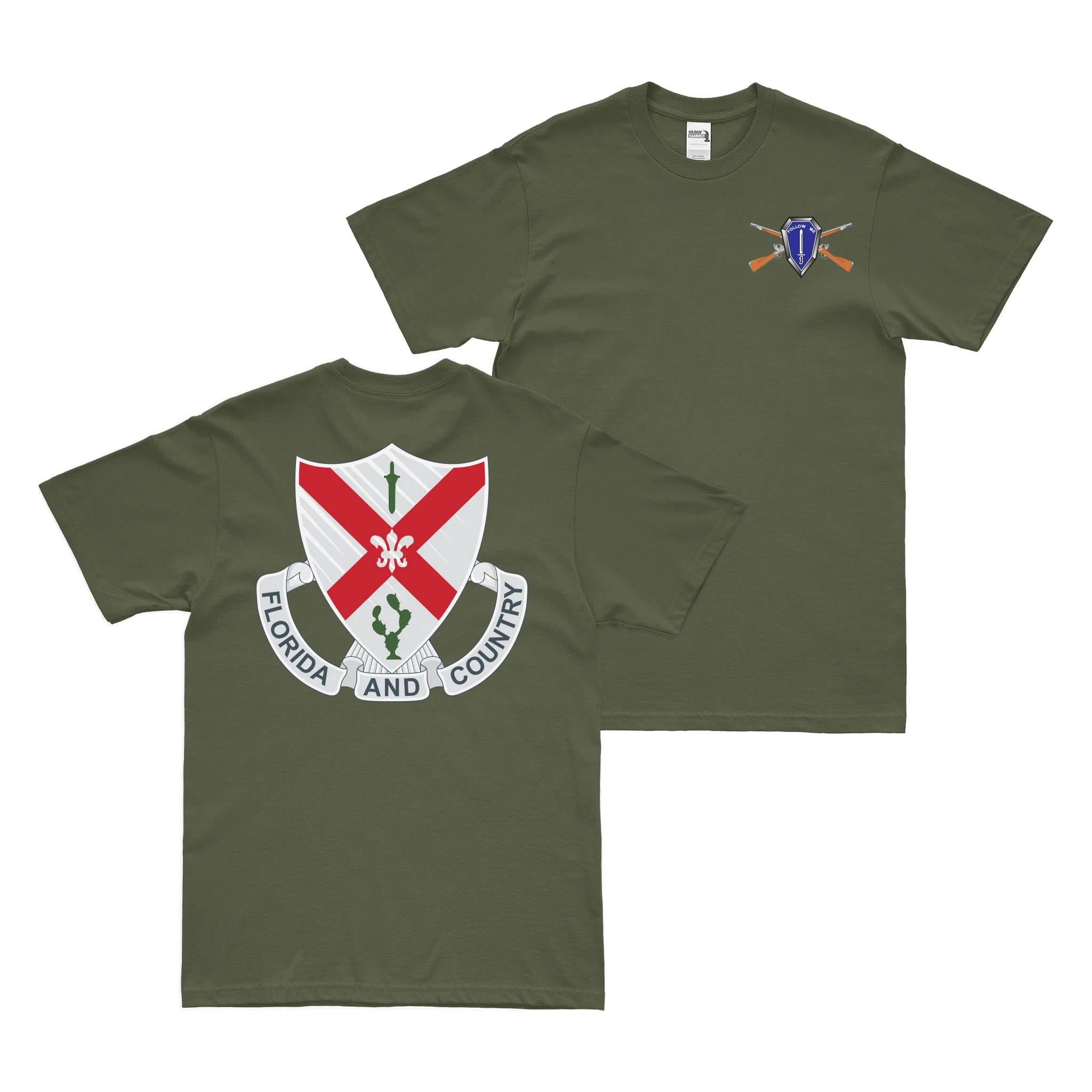 Double-Sided 124th Infantry Regiment T-Shirt - Image 2