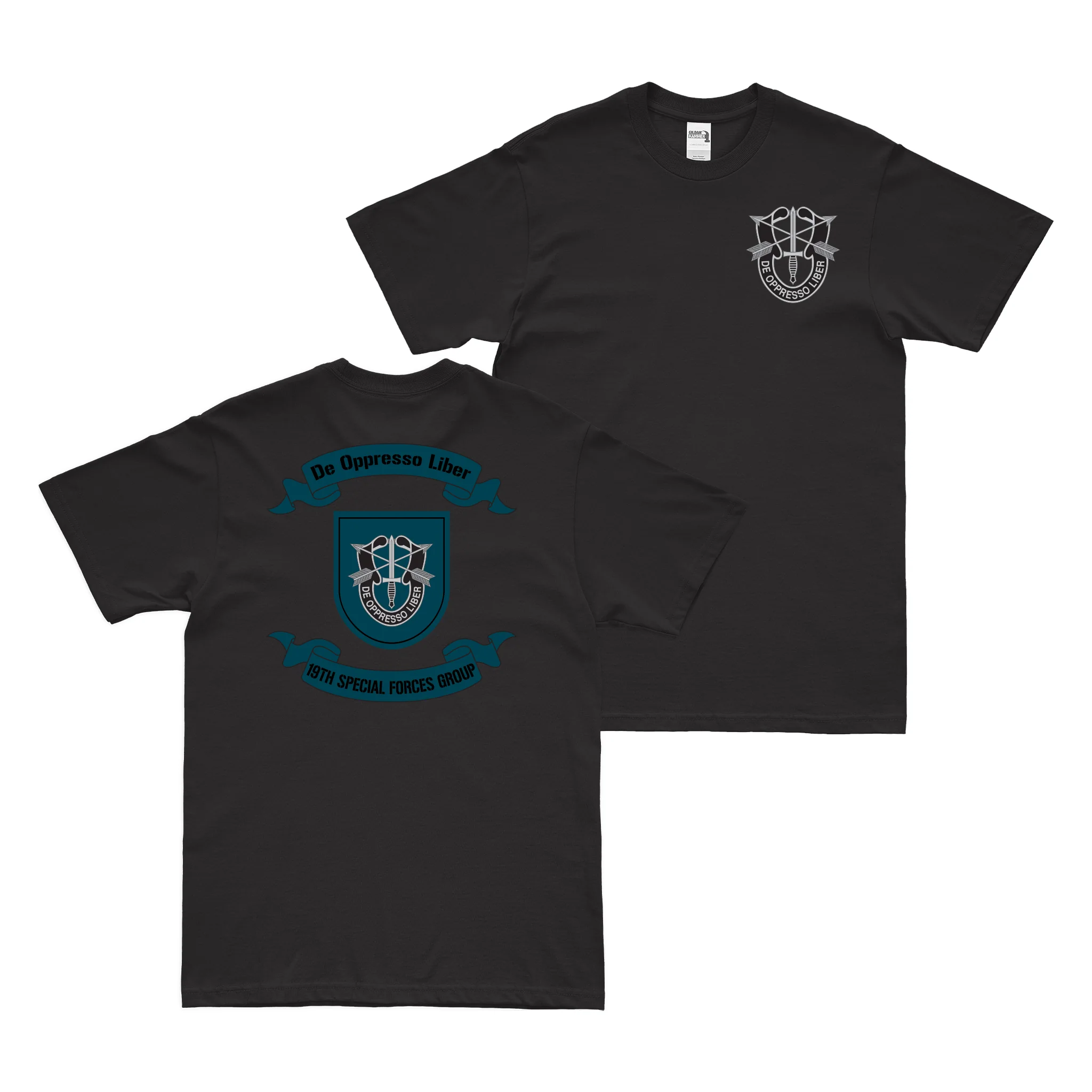 Double-Sided 19th Special Forces Group (19th SFG) Scroll T-Shirt