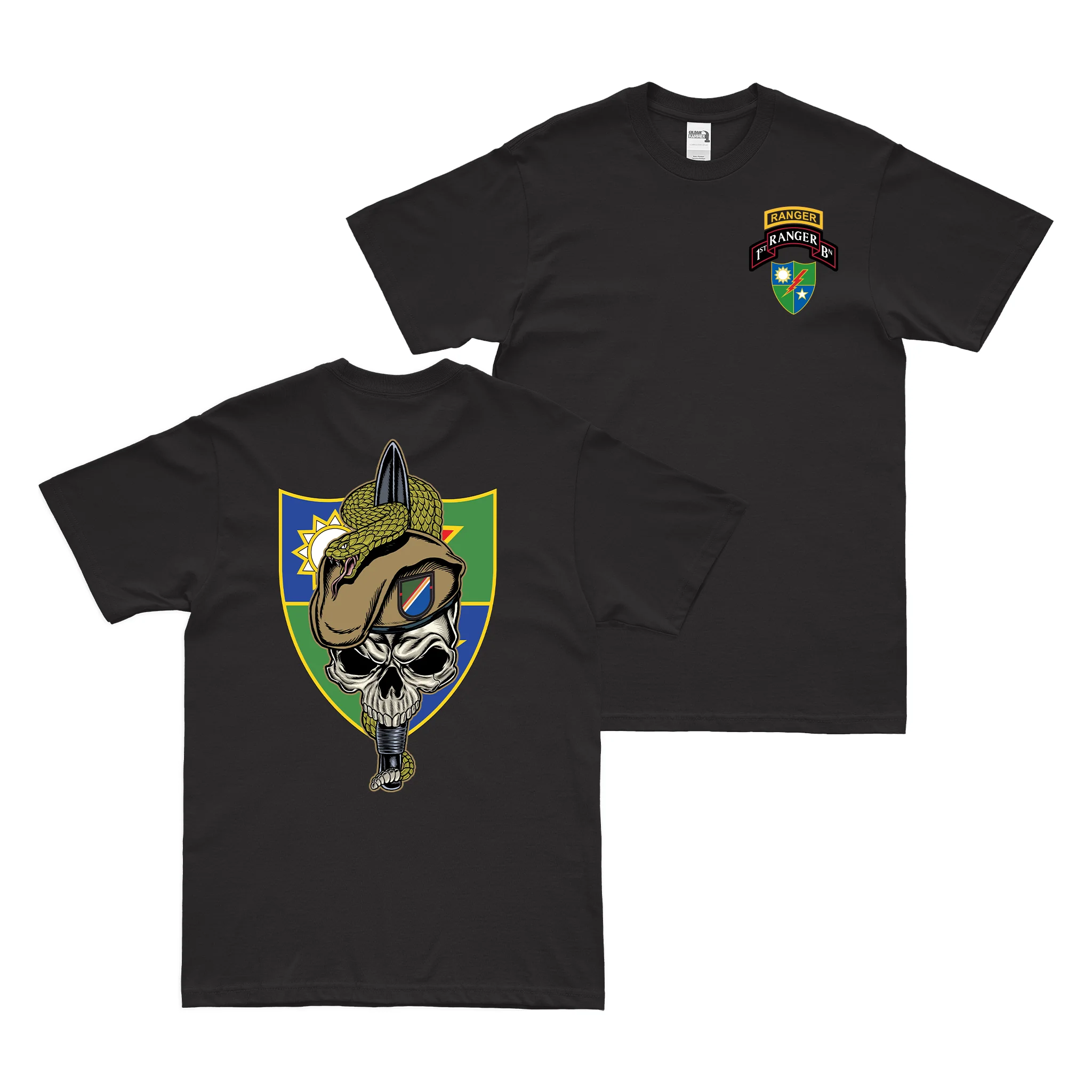 Double-Sided 1st Ranger Battalion Snake Eaters T-Shirt