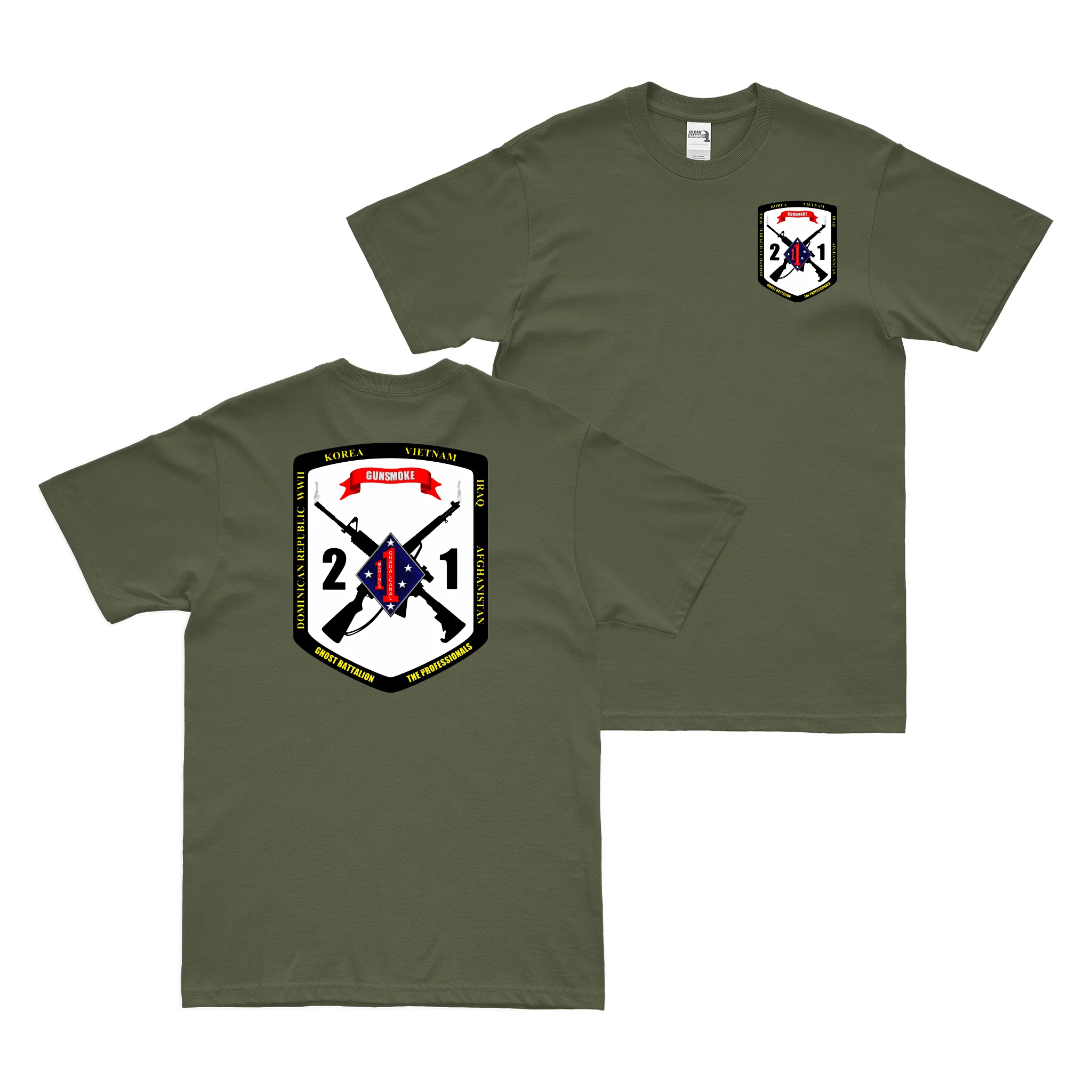 Double-Sided 2/1 Marines Logo T-Shirt - Image 2