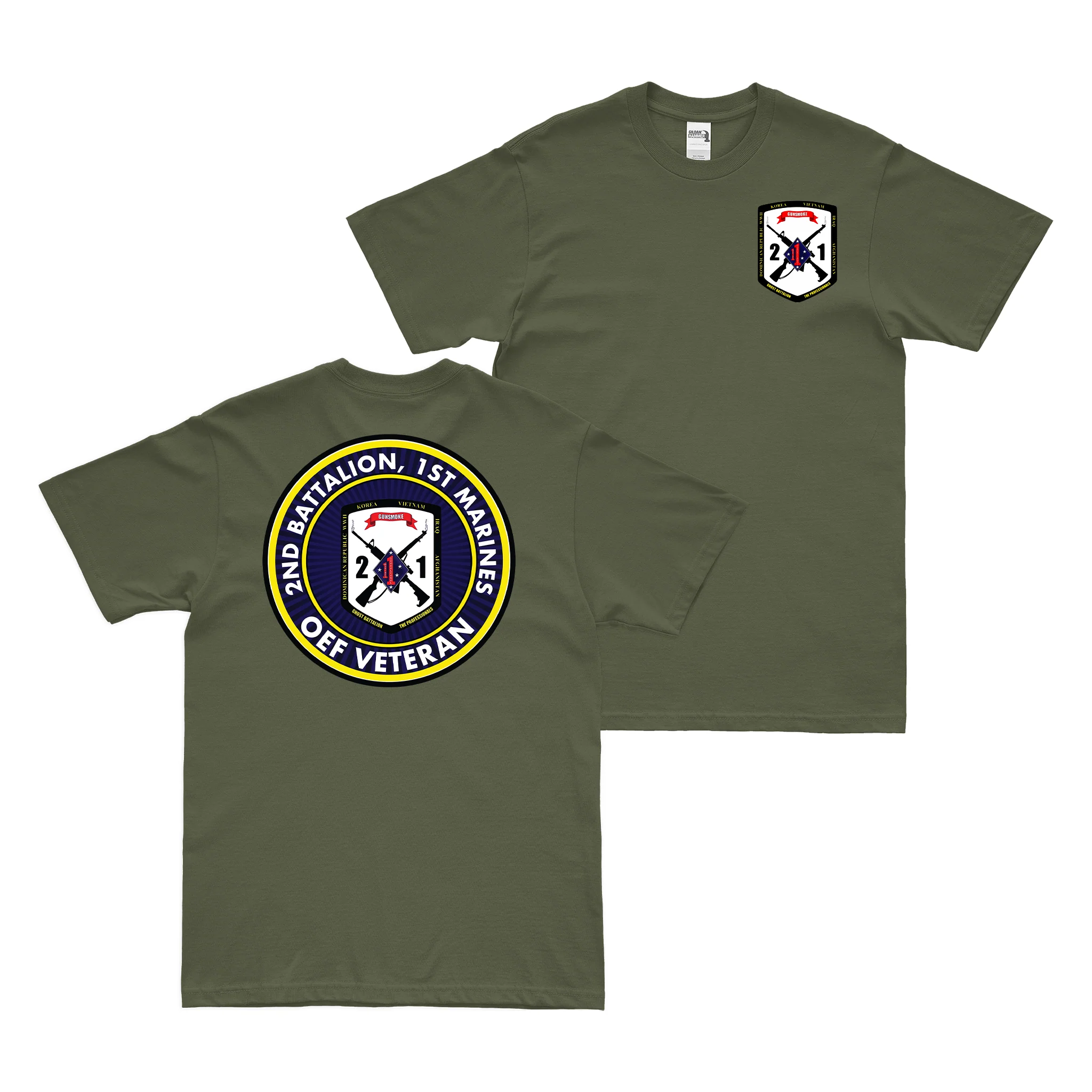Double-Sided 2/1 Marines OEF Veteran T-Shirt - Image 2