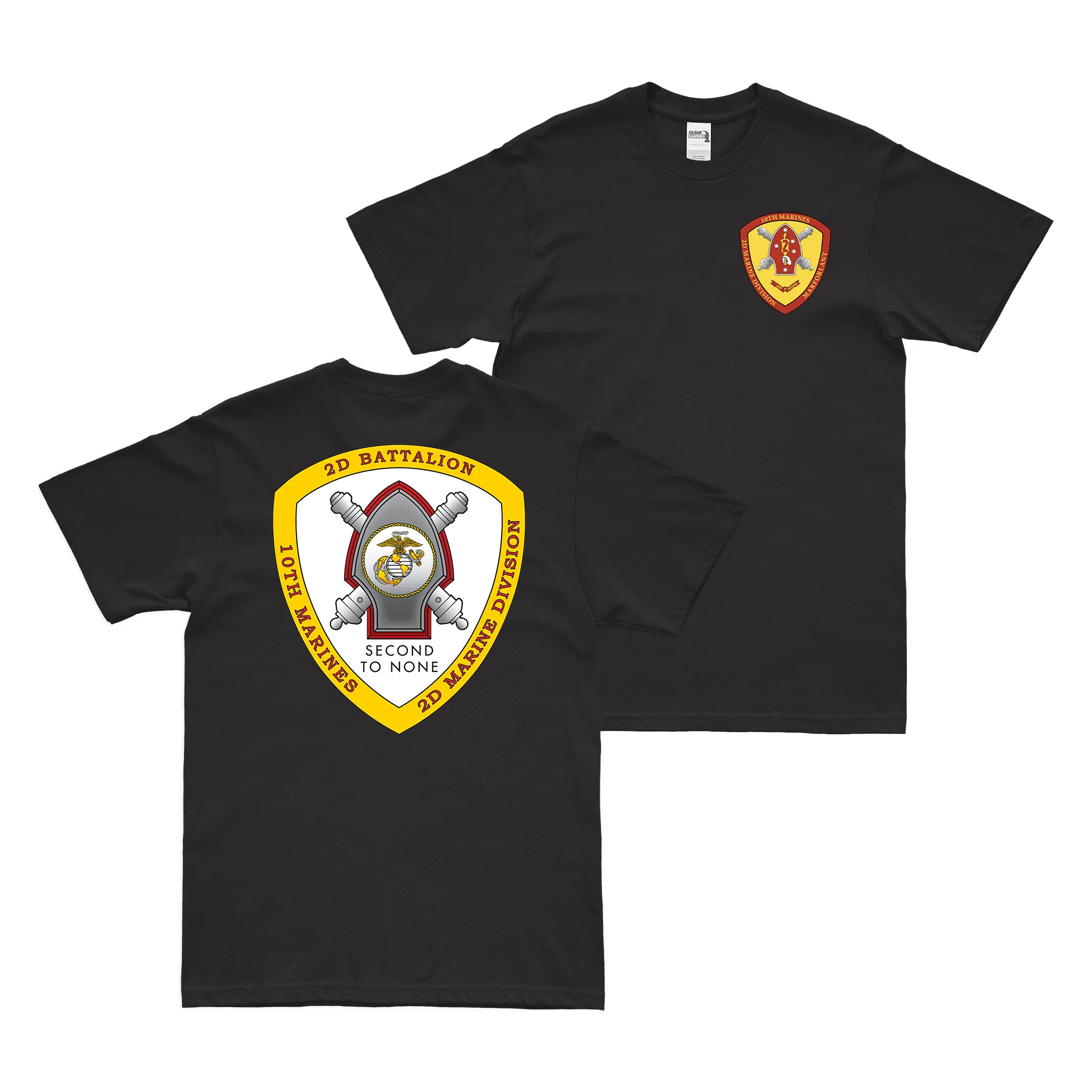 Double-Sided 2-10 Marines 10th Marine Regiment T-Shirt