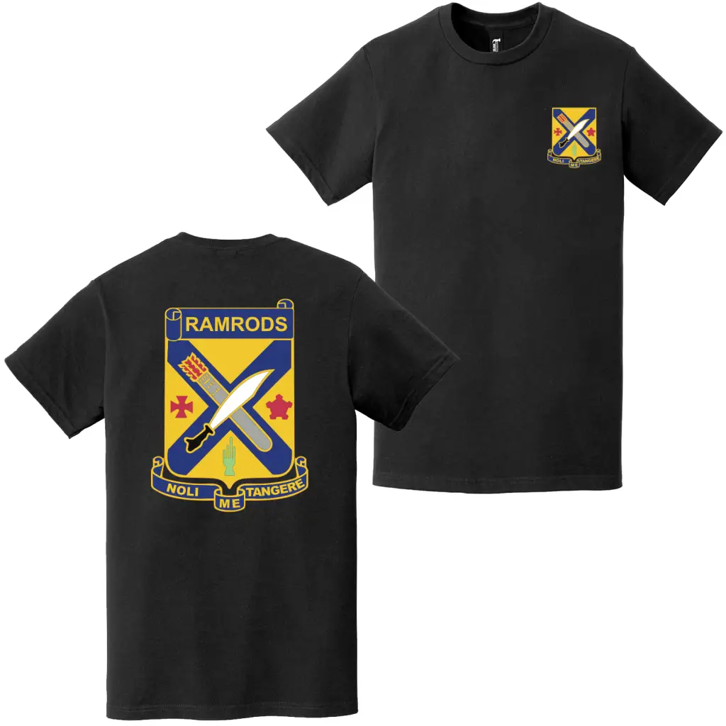 Double-Sided 2-2 Infantry "Ramrods" Logo Emblem T-Shirt