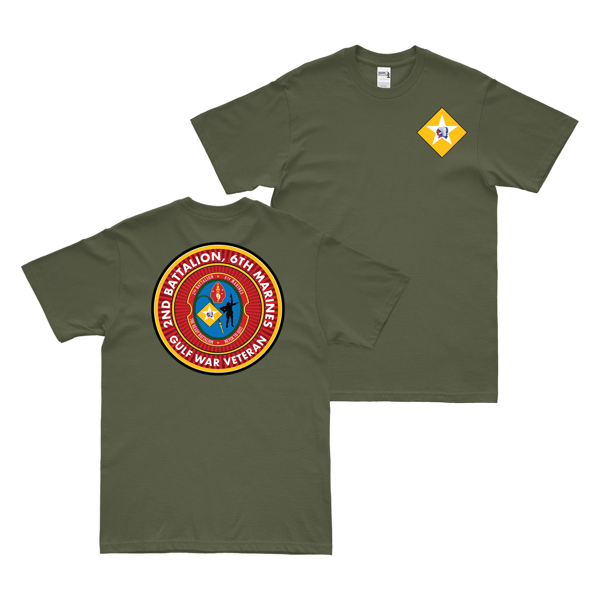 Double-Sided 2/6 Marines Gulf War Veteran T-Shirt - Image 2