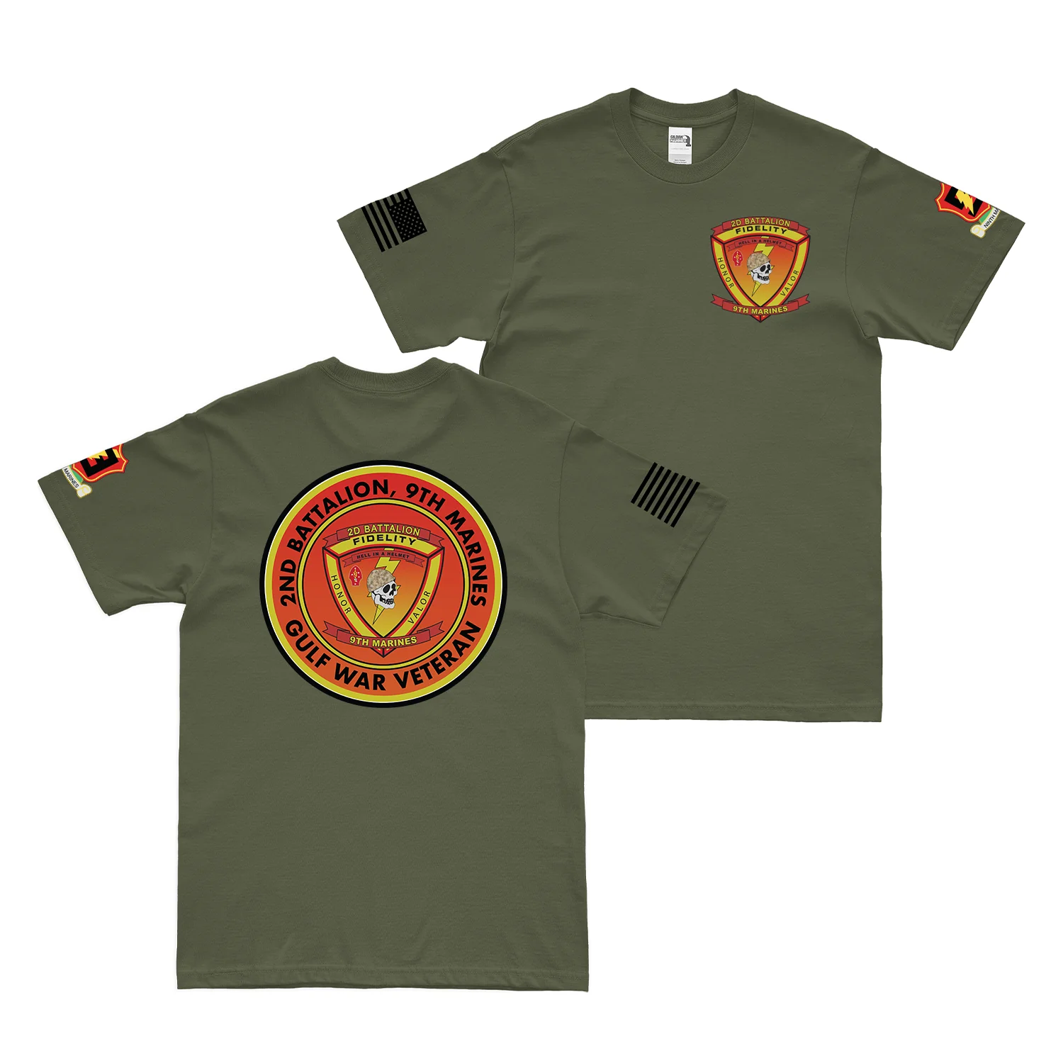 Double-Sided 2/9 Marines Gulf War Veteran T-Shirt - Image 4