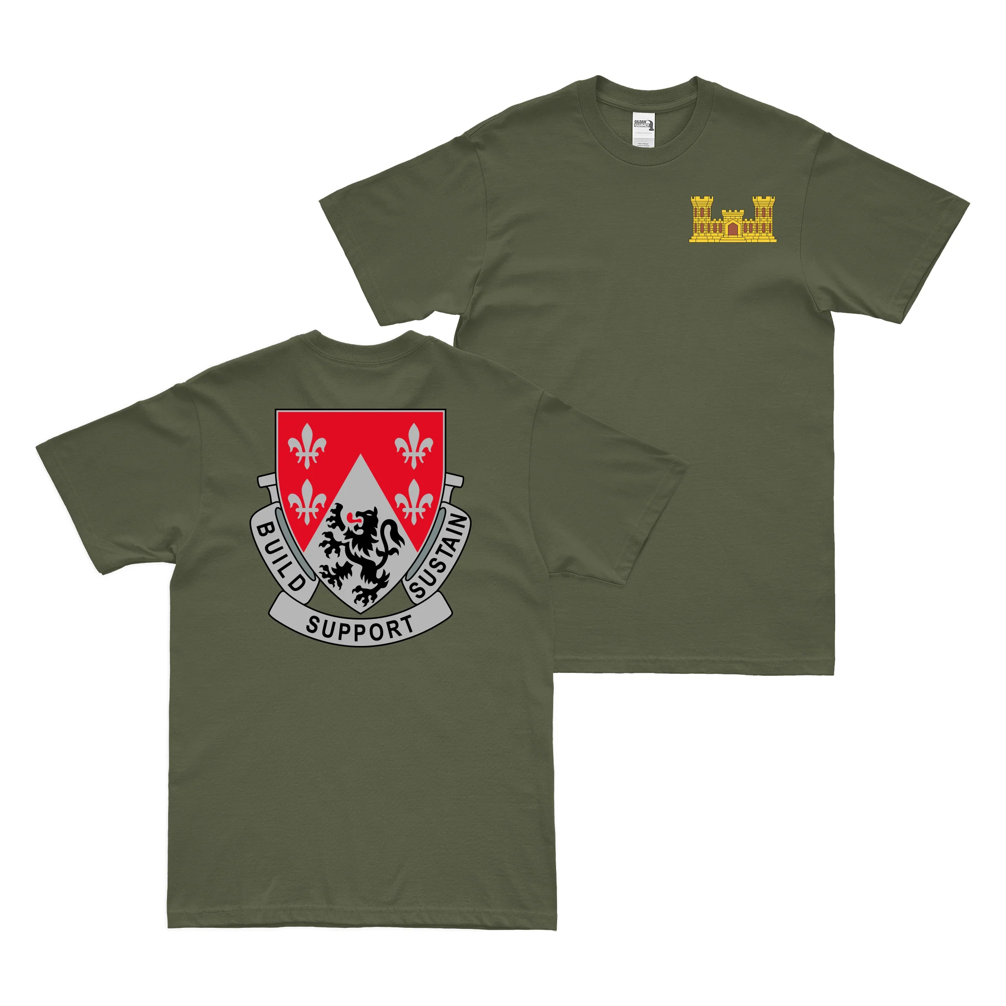 Double-Sided 249th Engineer Battalion T-Shirt - Image 2