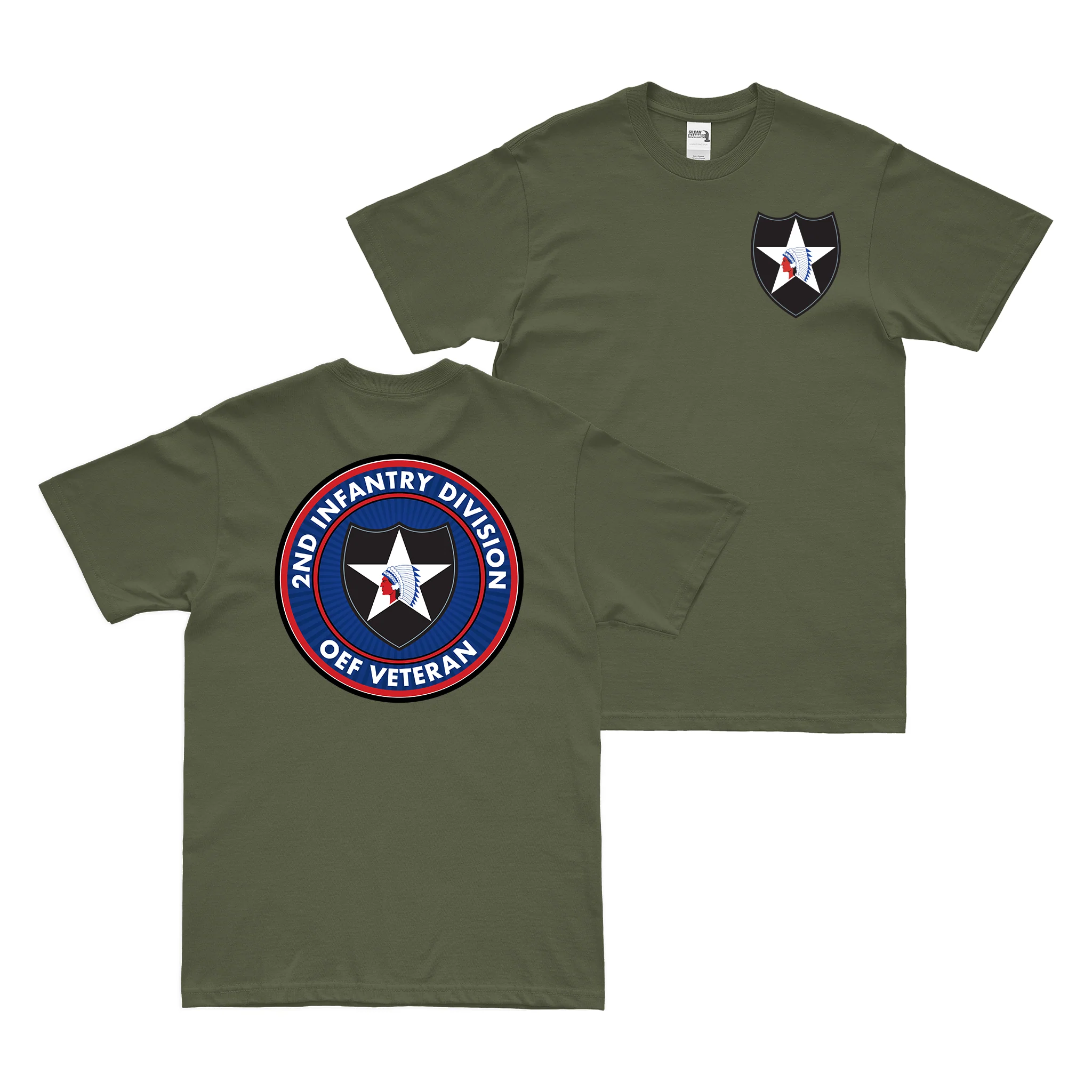 Double-Sided 2nd Infantry Division OEF Veteran T-Shirt - Image 2