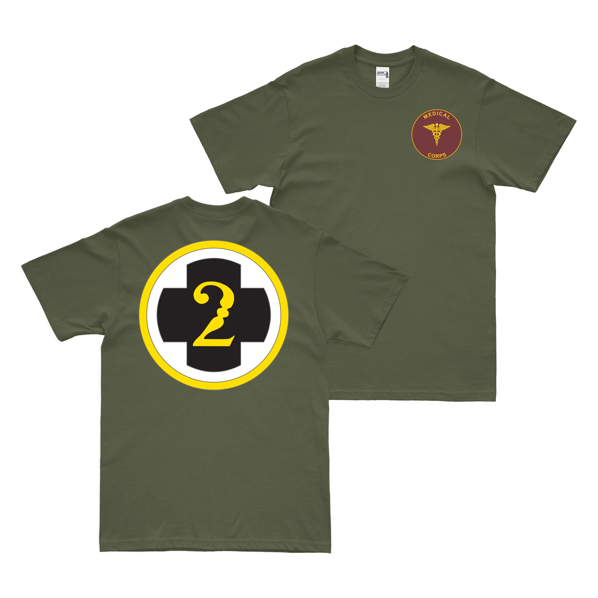 Double-Sided 2nd Medical Brigade Logo T-Shirt - Image 2