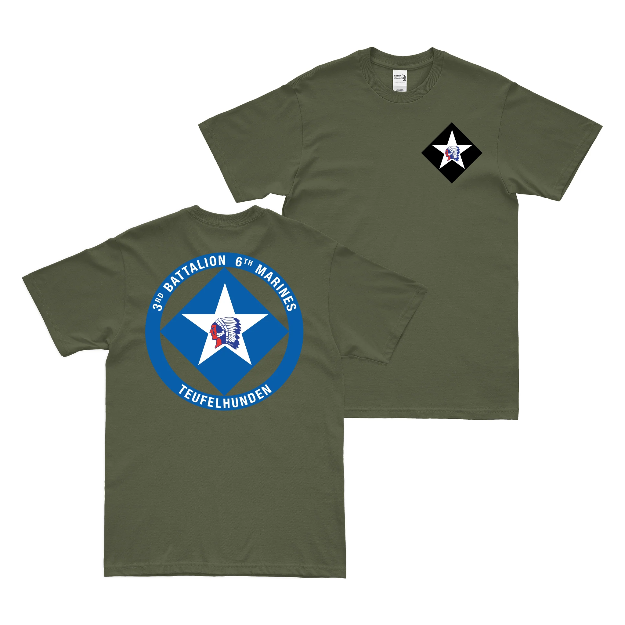 Double-Sided 3-6 Marines 6th Marine Regiment T-Shirt - Image 2