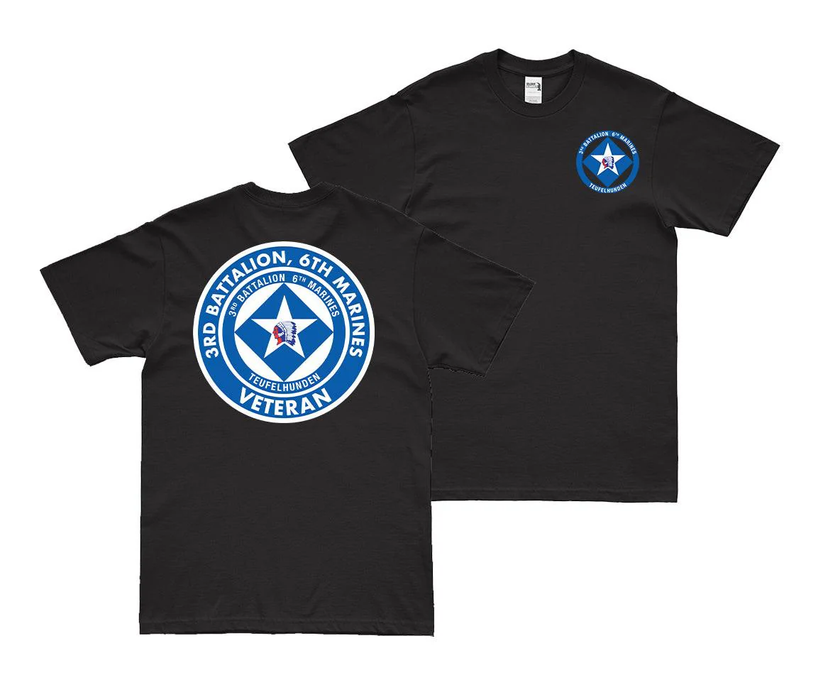 Double-Sided 3/6 Marines Veteran Emblem T-Shirt