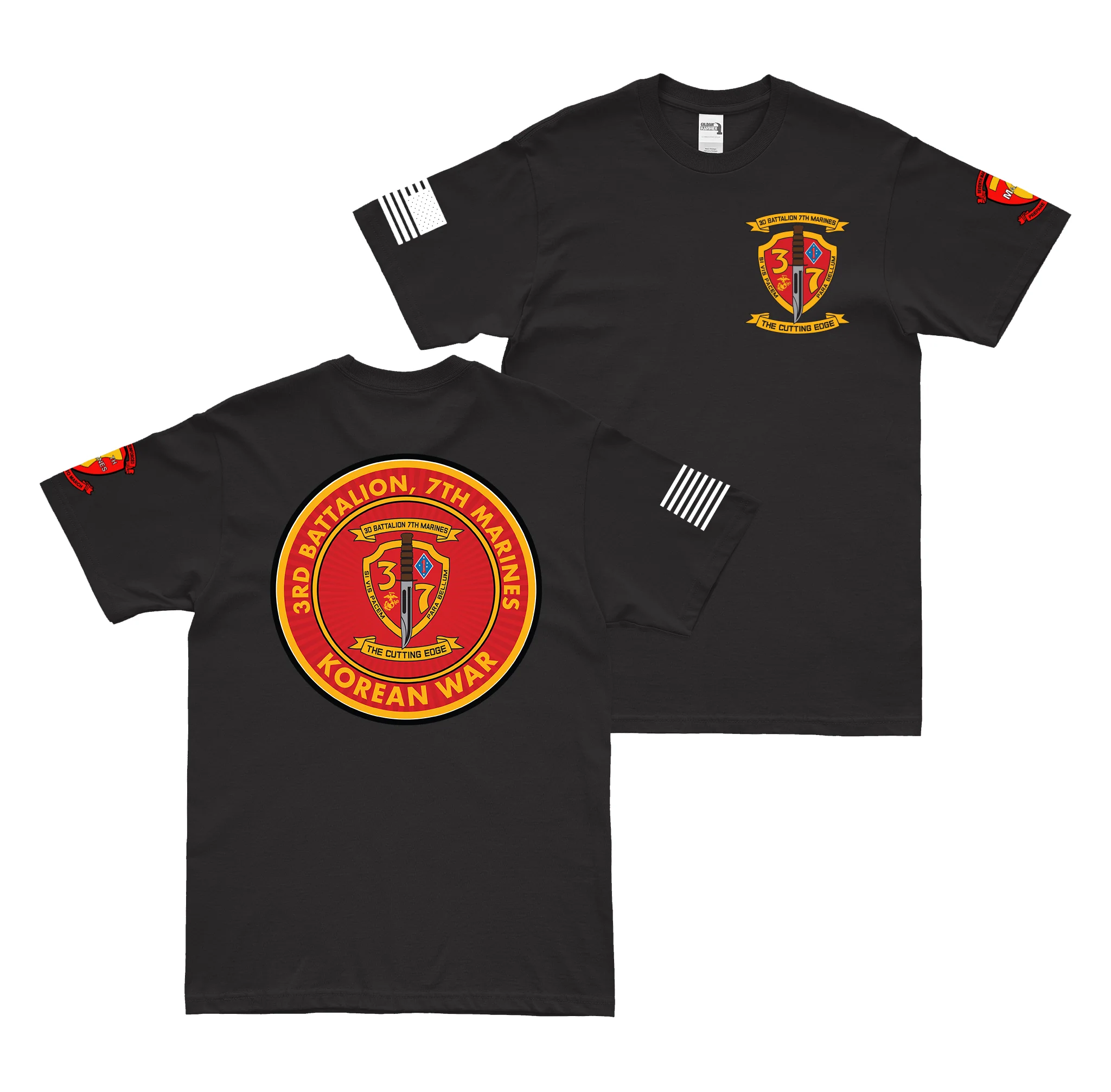 Double-Sided 3/7 Marines Korean War Legacy T-Shirt