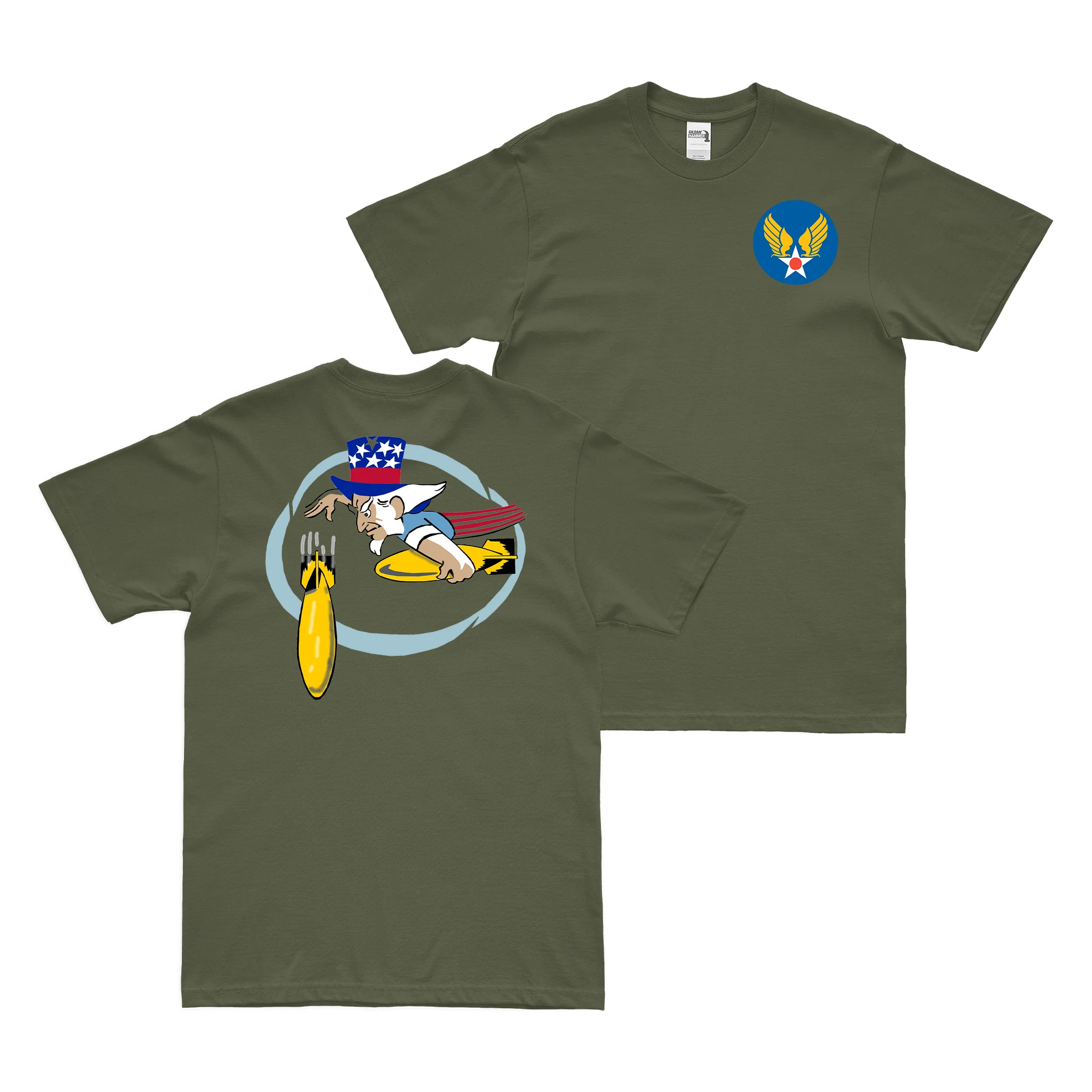 Double-Sided 322nd Bombardment Squadron WW2 T-Shirt - Image 2