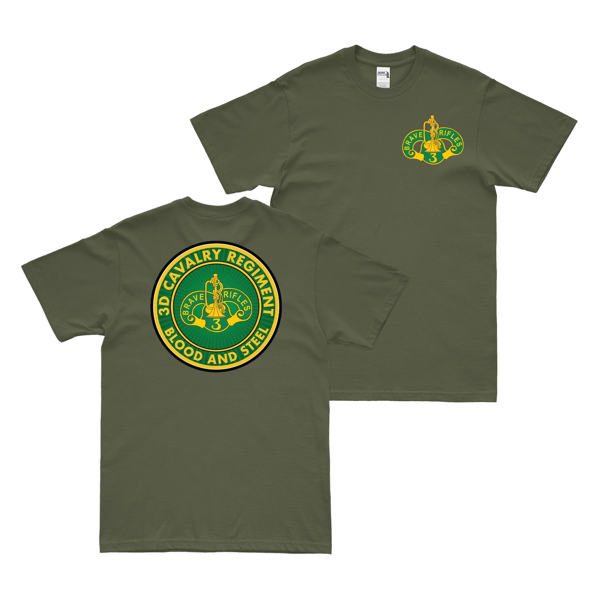 Double-Sided 3d Cavalry Regiment Motto T-Shirt - Image 2