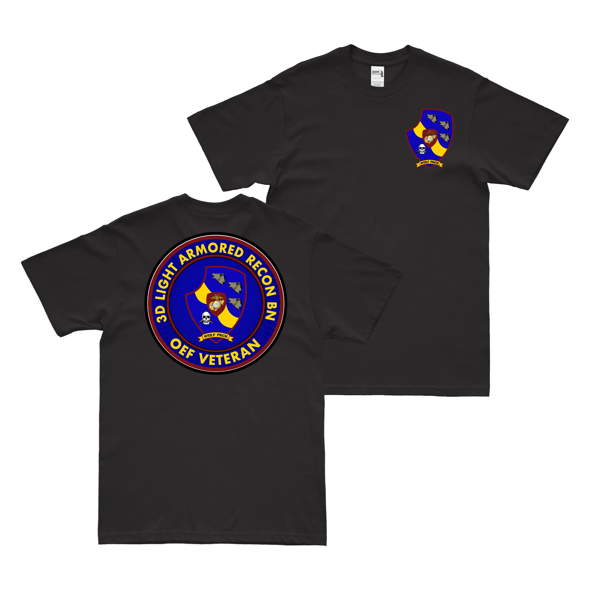 Double-Sided 3d LAR USMC Gulf War Veteran T-Shirt - Image 3