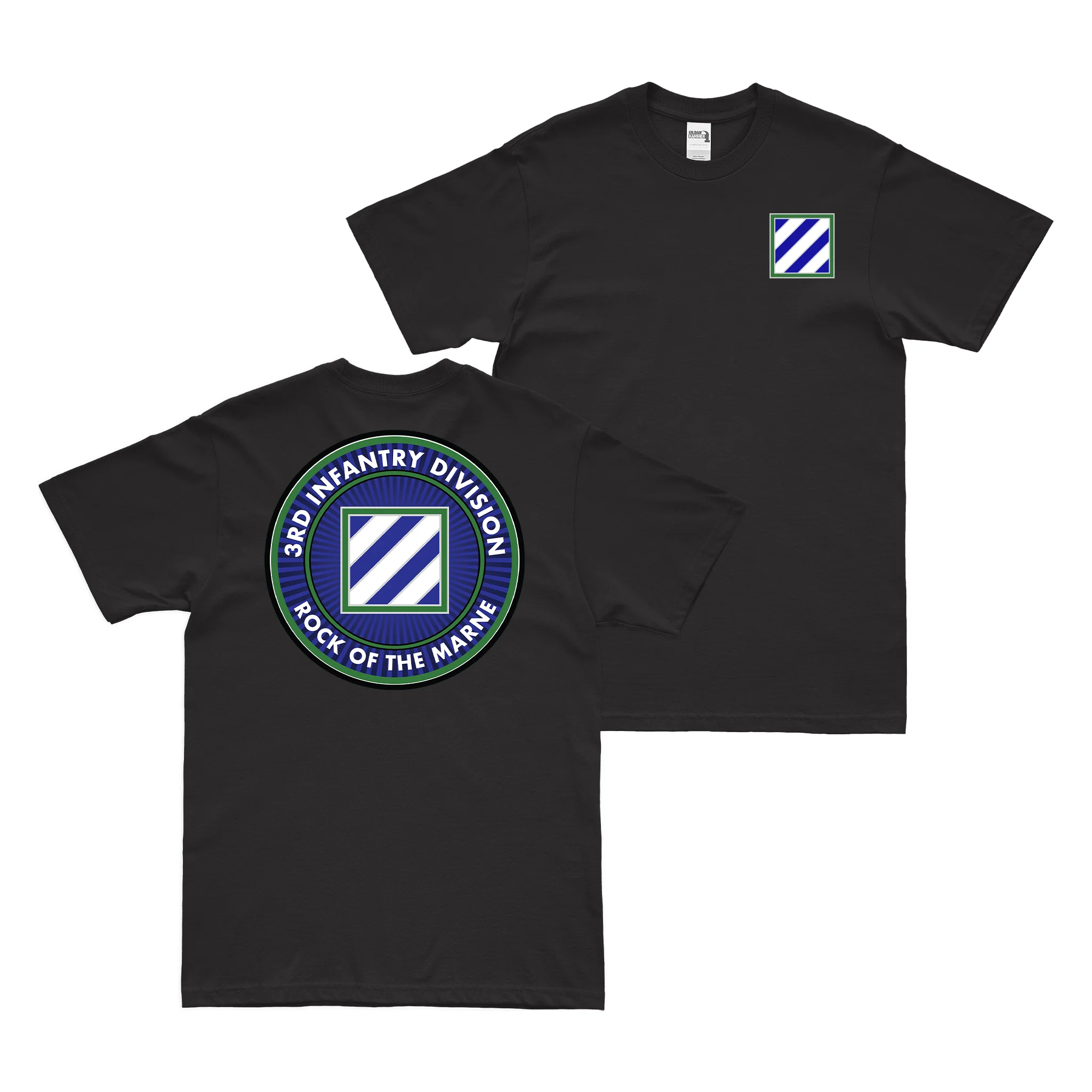 Double-Sided 3rd Infantry Division Rock of the Marne T-Shirt