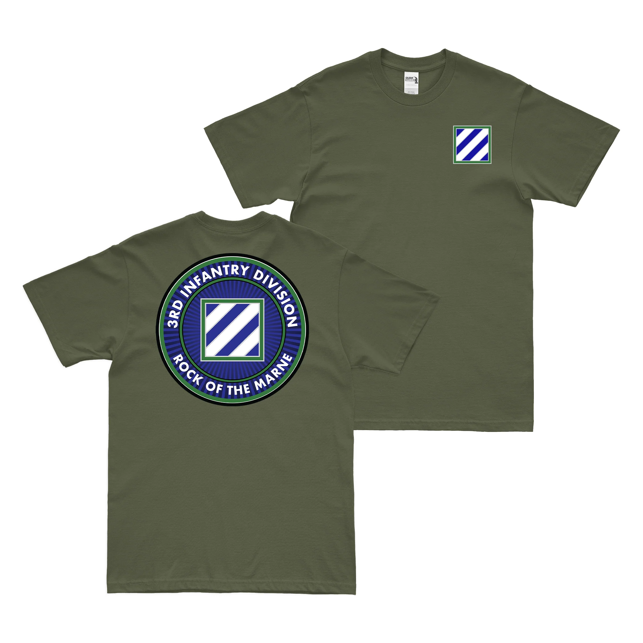 Double-Sided 3rd Infantry Division Rock of the Marne T-Shirt - Image 2