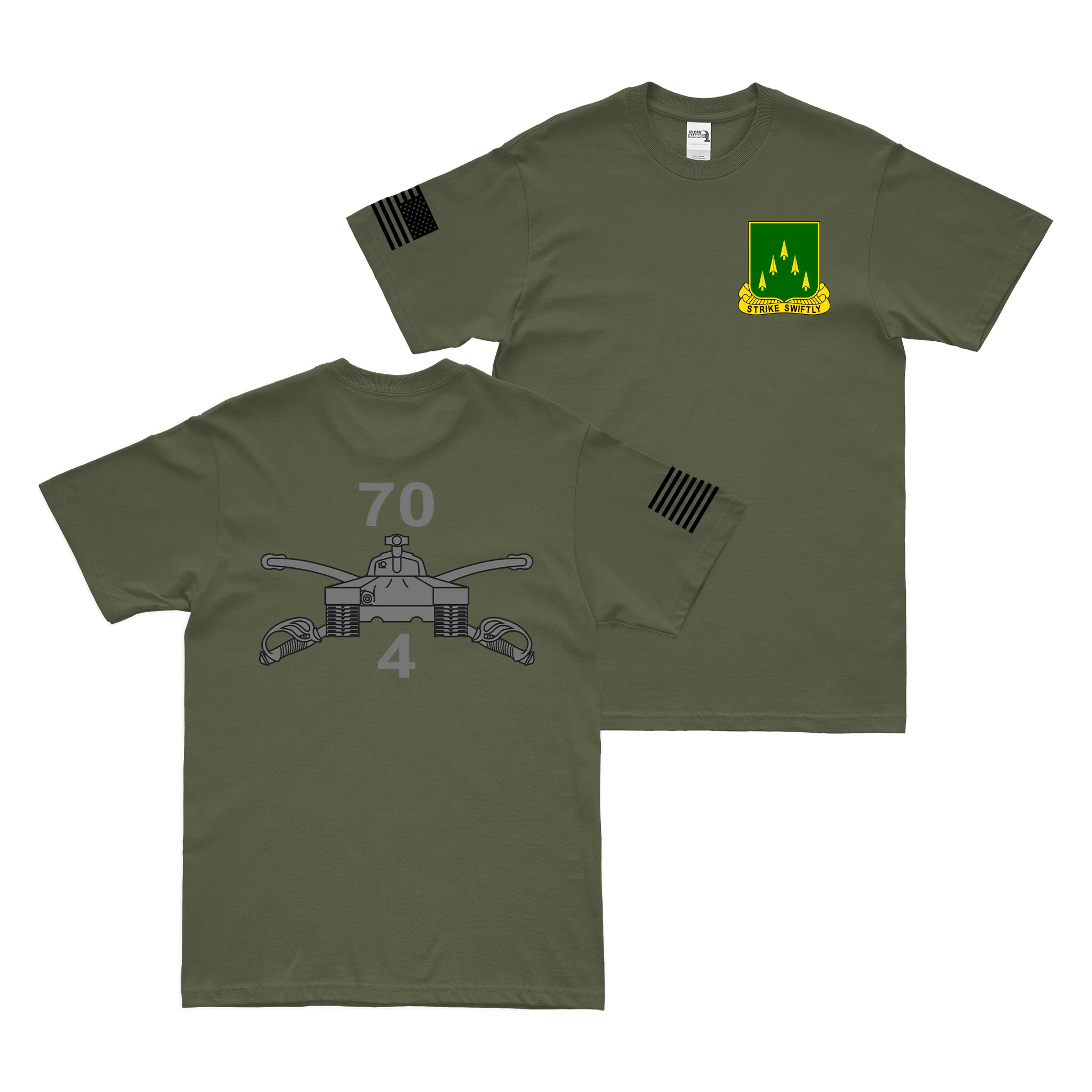Double-Sided 4-70 Armor Regiment (4-70AR) T-Shirt - Image 3