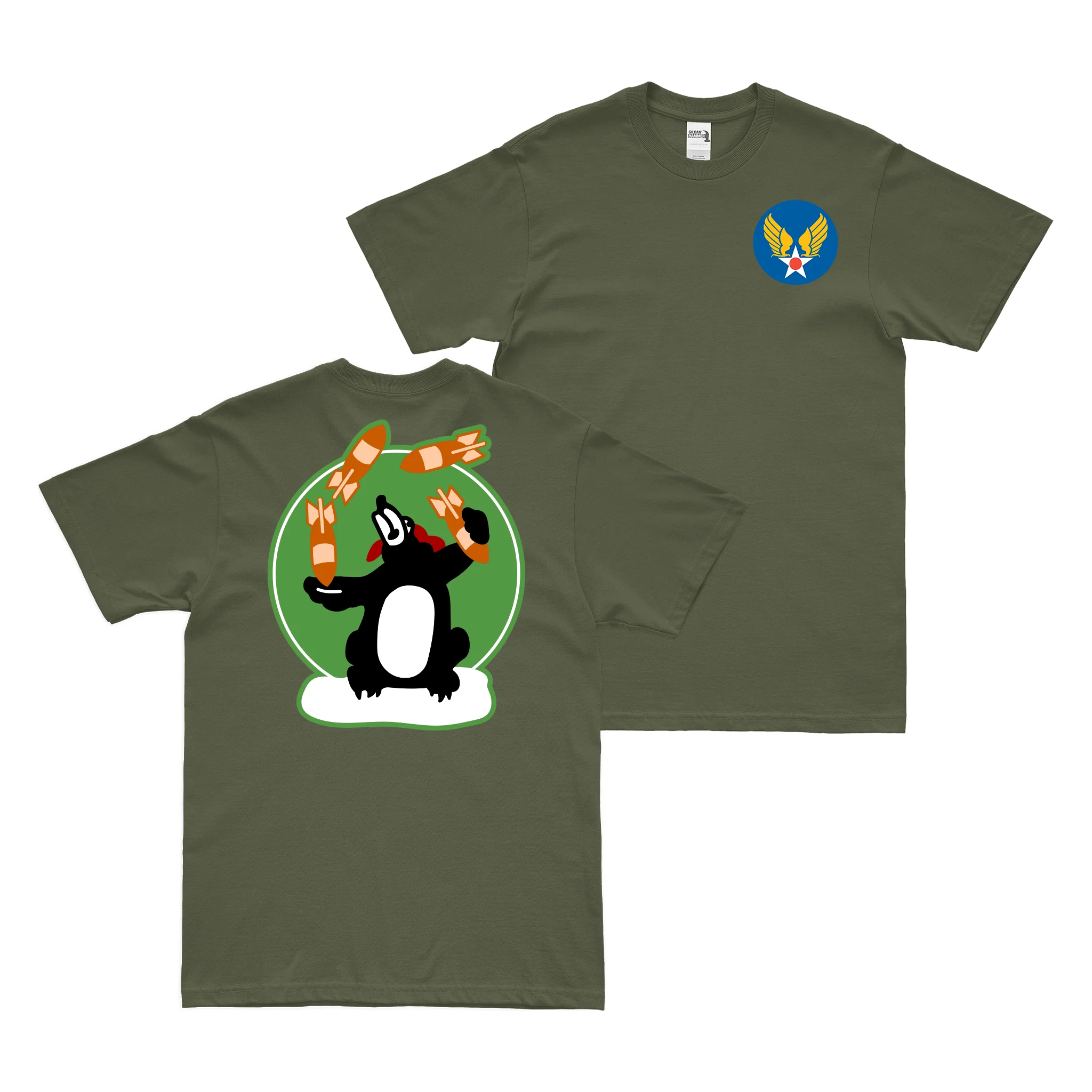 Double-Sided 470th Bomb Squadron WW2 AAF T-Shirt - Image 2