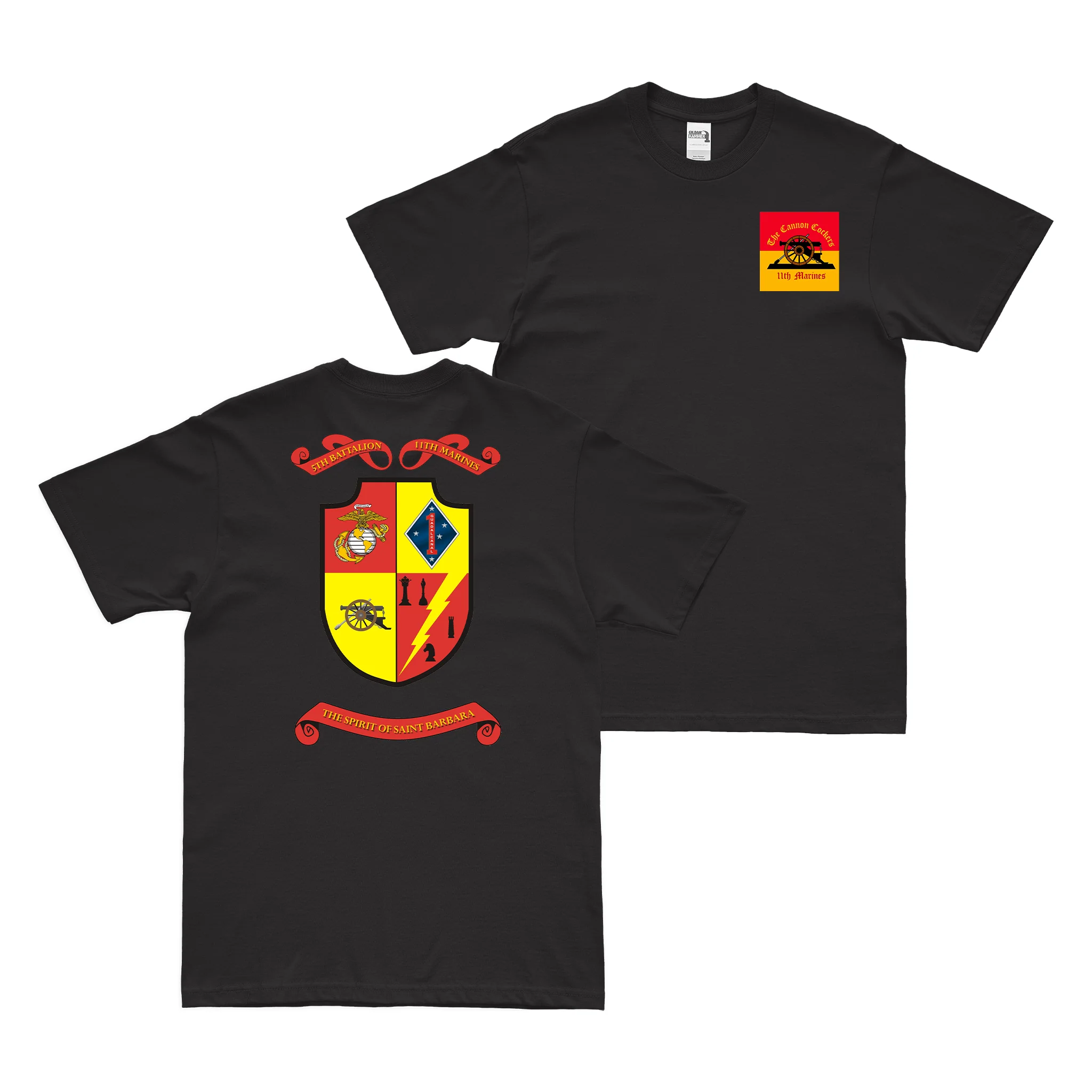 Double-Sided 5-11 Marines 11th Marine Regiment T-Shirt
