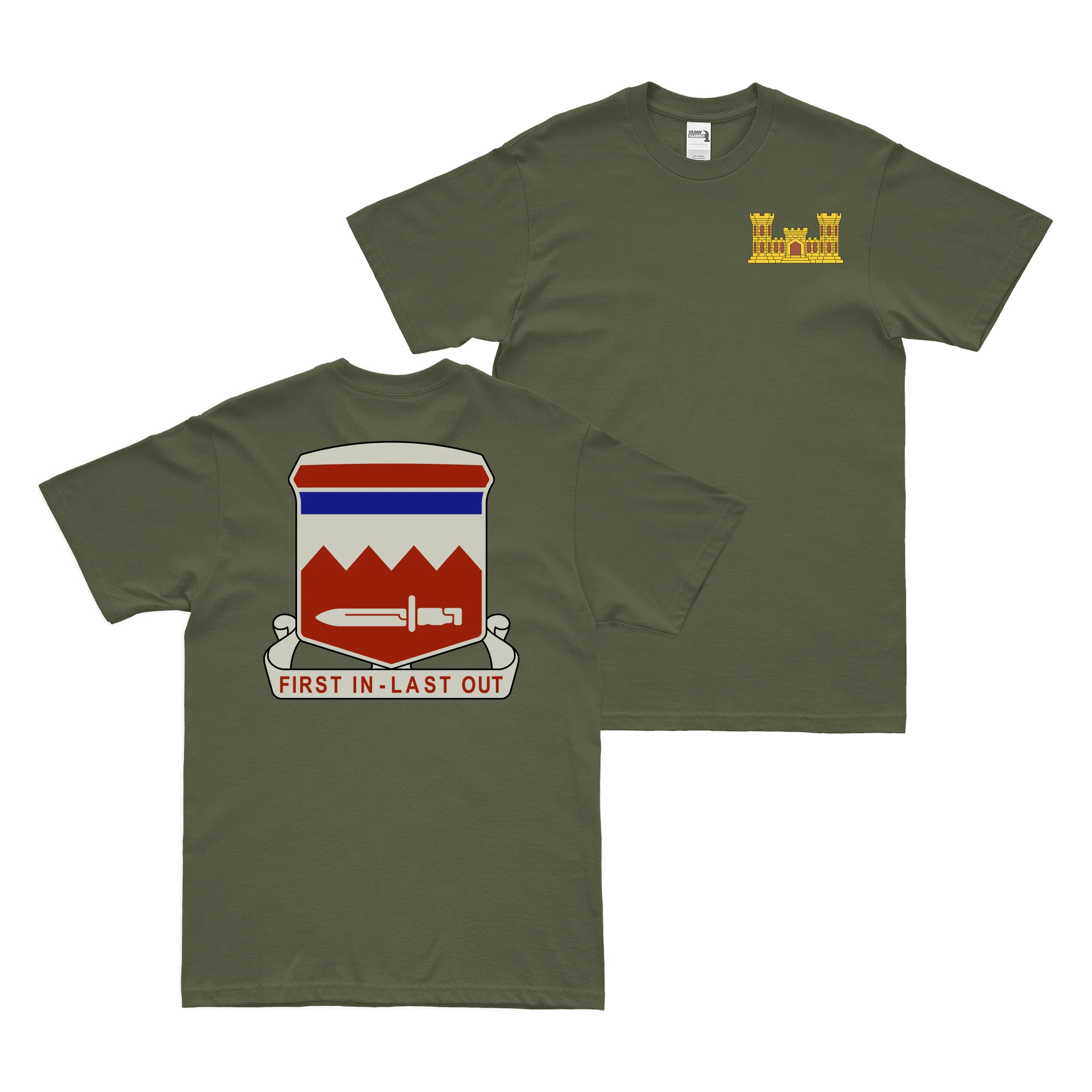 Double-Sided 65th Engineer Battalion Logo T-Shirt - Image 2