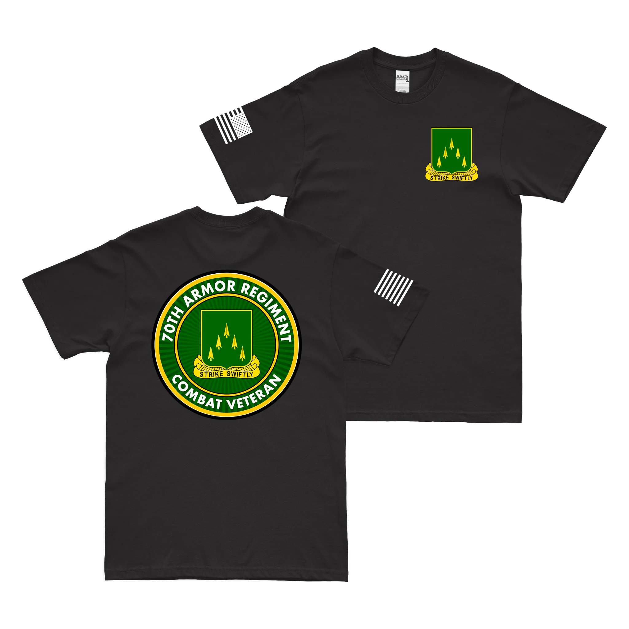 Double-Sided 70th Armor Regiment Combat Veteran T-Shirt