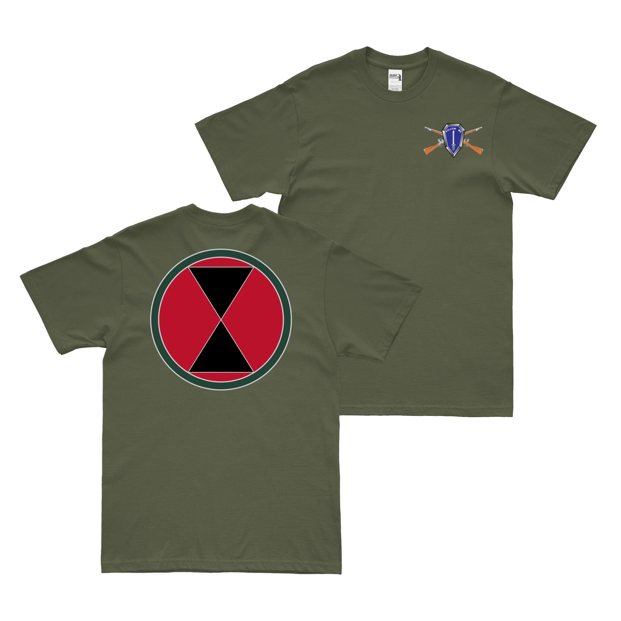 Double-Sided 7th Infantry Division CSIB T-Shirt - Image 2