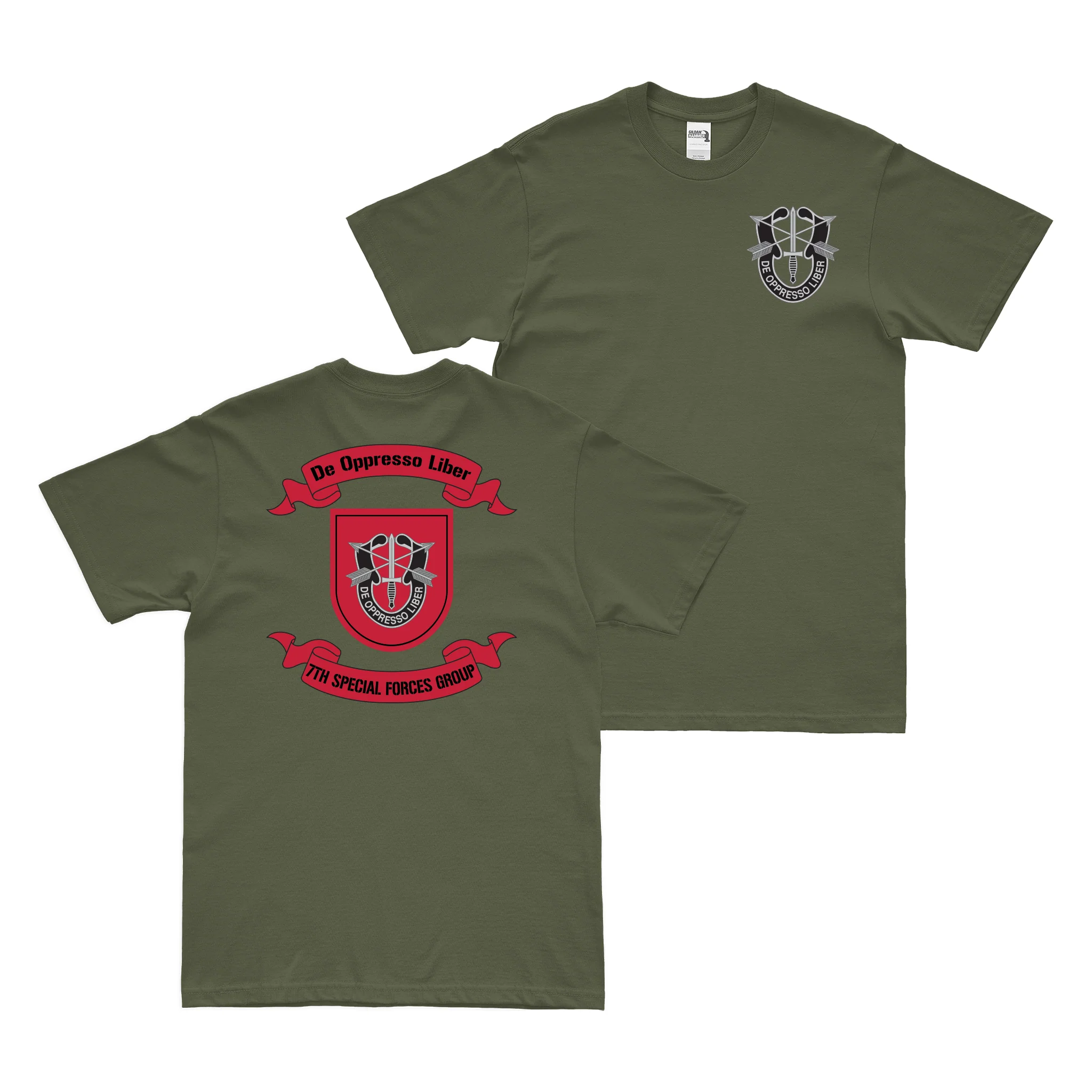 Double-Sided 7th Special Forces Group (7th SFG) Scroll T-Shirt - Image 2