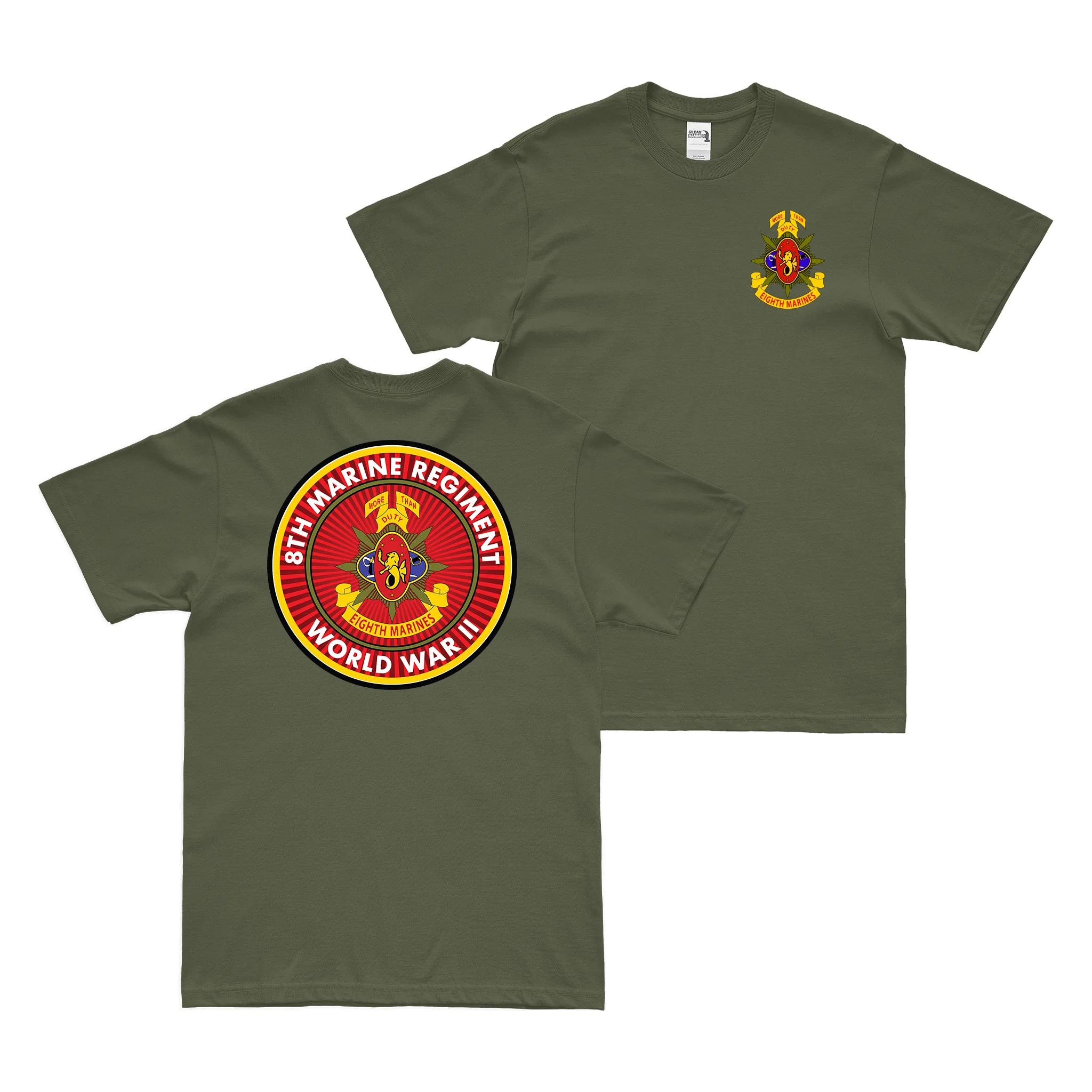 Double-Sided 8th Marine Regiment WW2 Legacy T-Shirt - Image 2