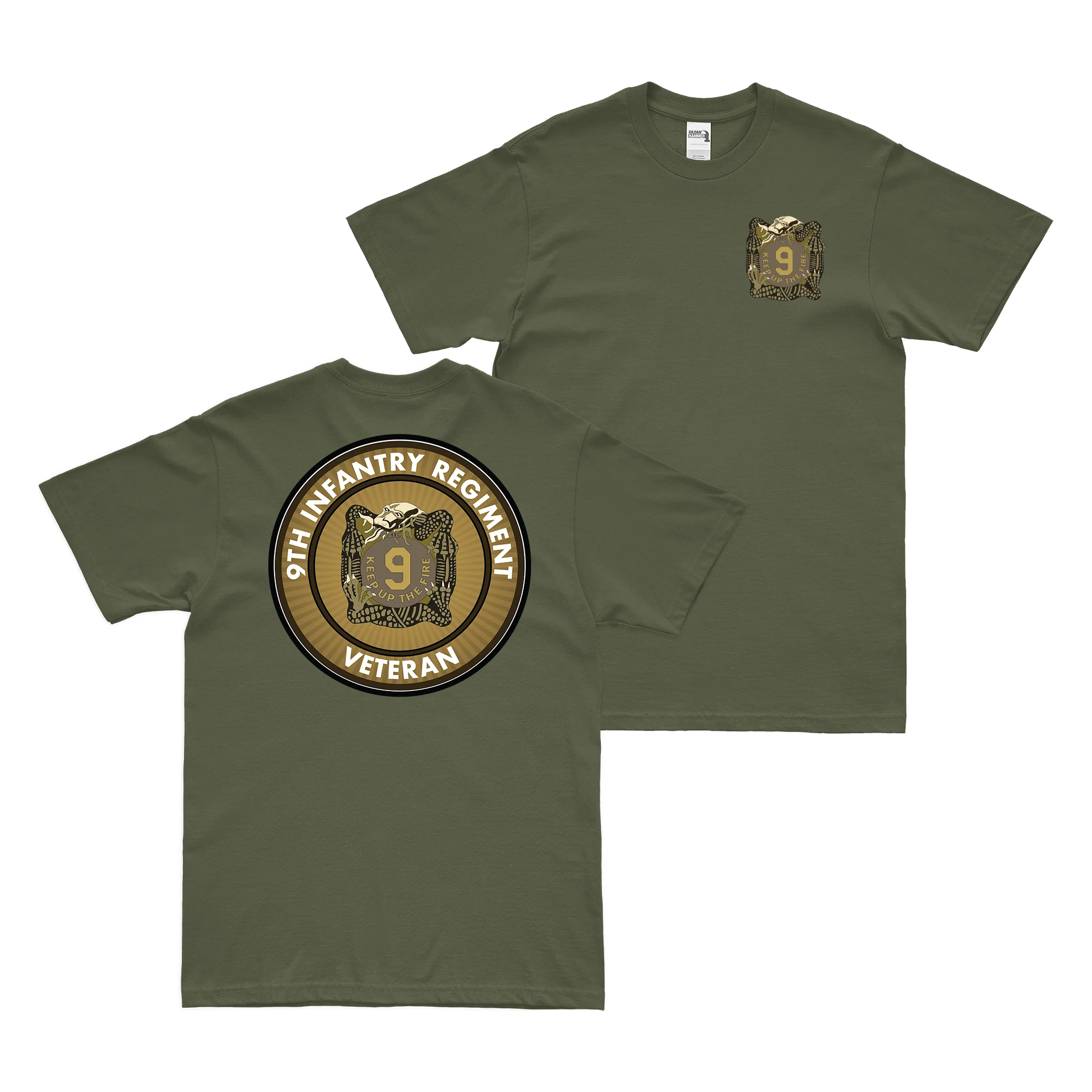 Double-Sided 9th Infantry Regiment Veteran T-Shirt - Image 2