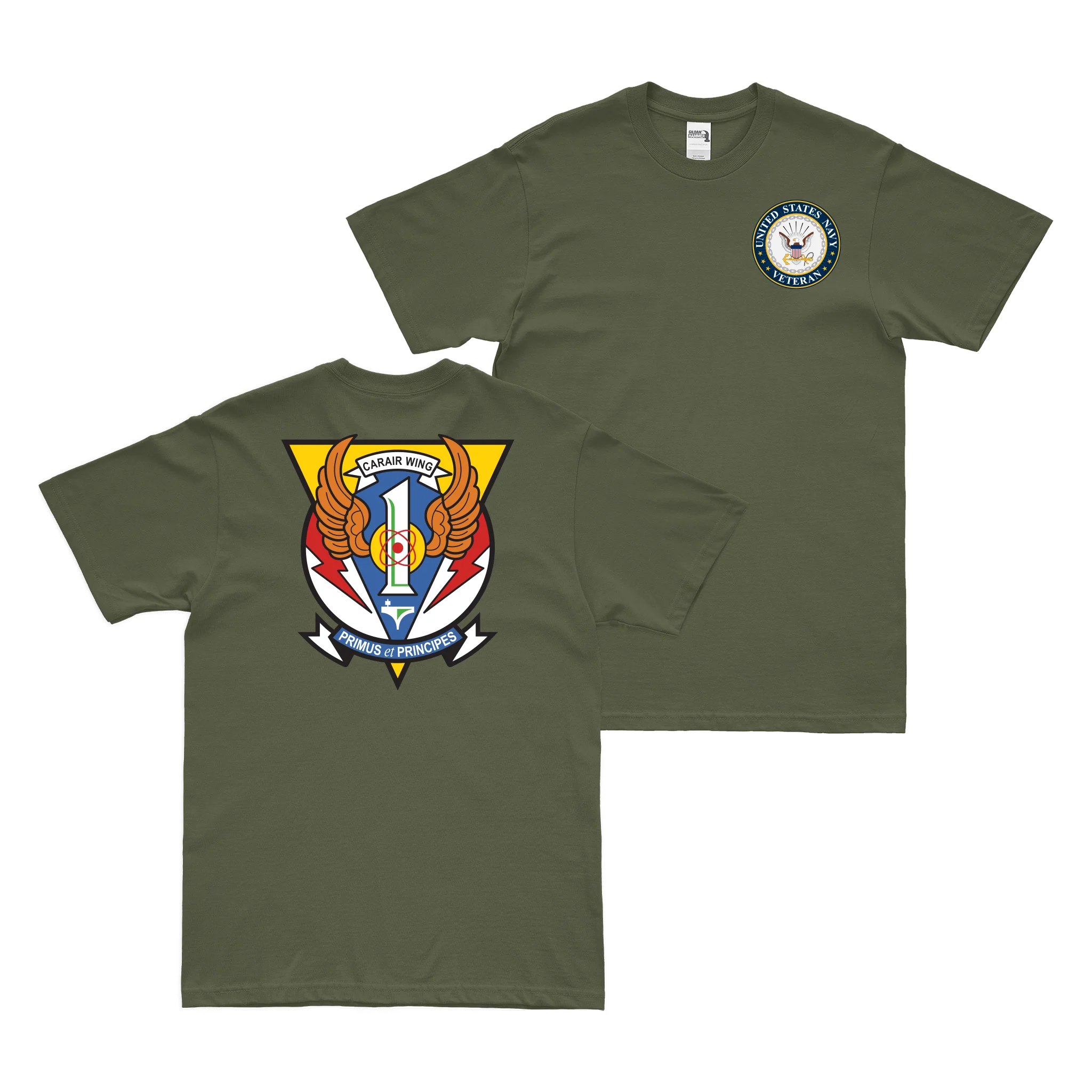 Double-Sided Carrier Air Wing 1 (CVW-1) Veteran T-Shirt - Image 2