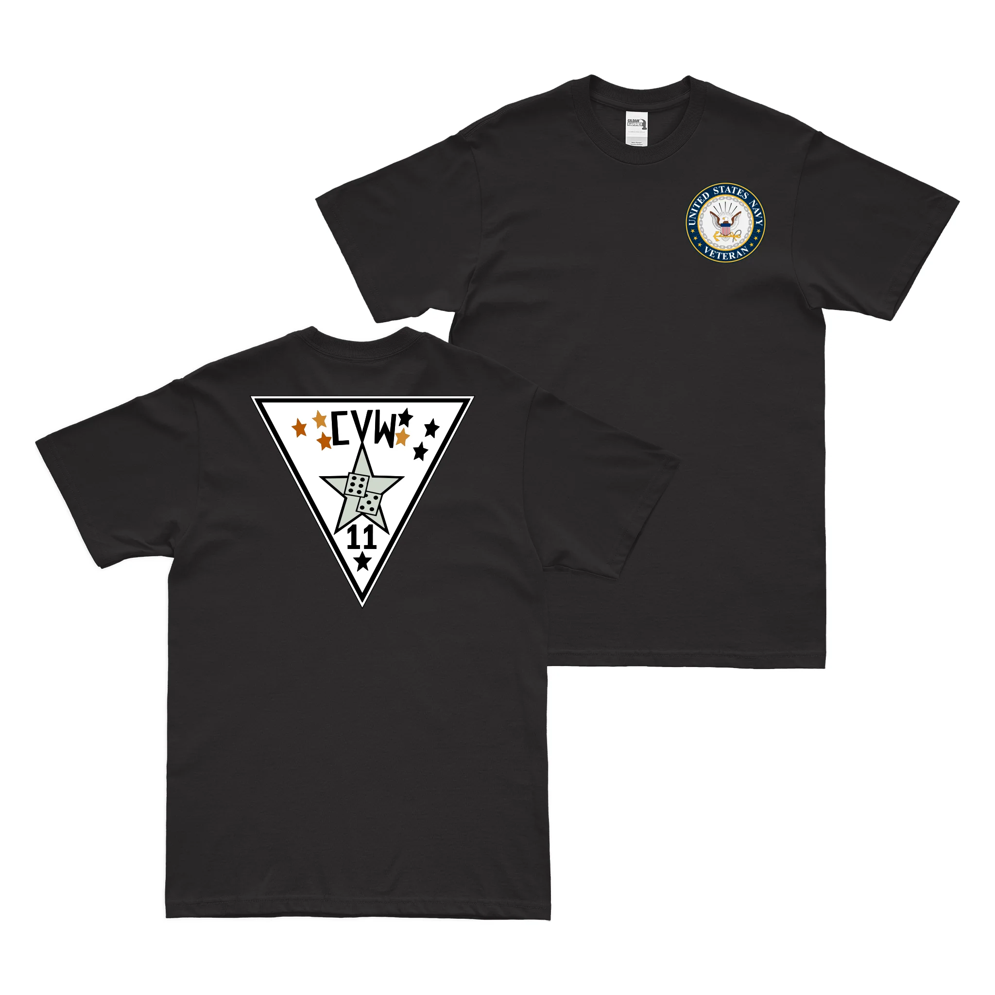 Double-Sided Carrier Air Wing 11 (CVW-11) Veteran T-Shirt
