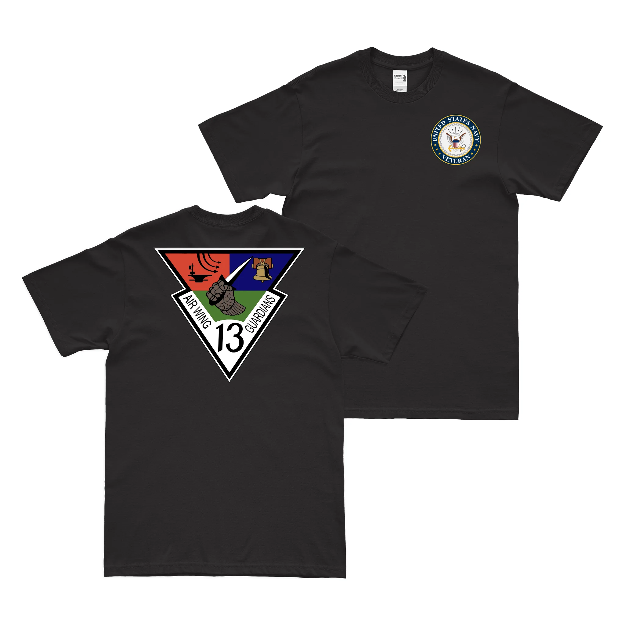 Double-Sided Carrier Air Wing 13 (CVW-13) Veteran T-Shirt