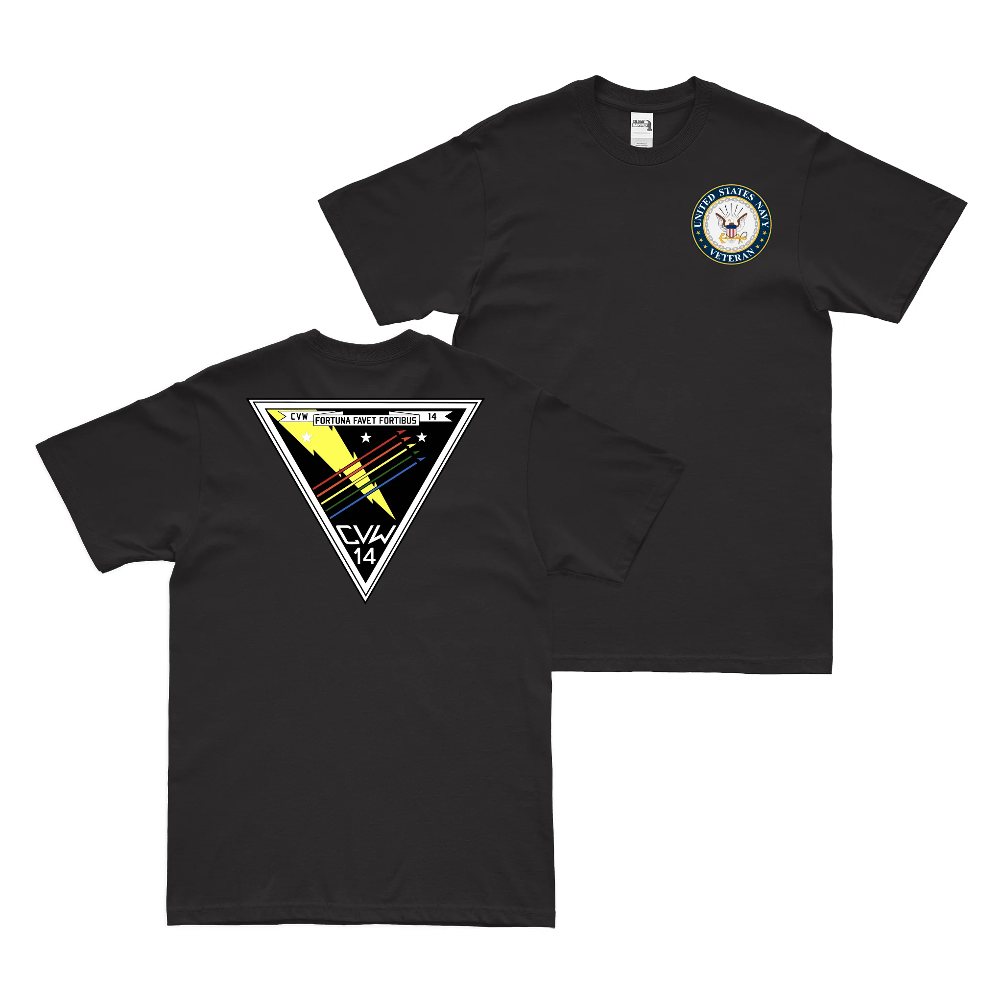 Double-Sided Carrier Air Wing 14 (CVW-14) Veteran T-Shirt