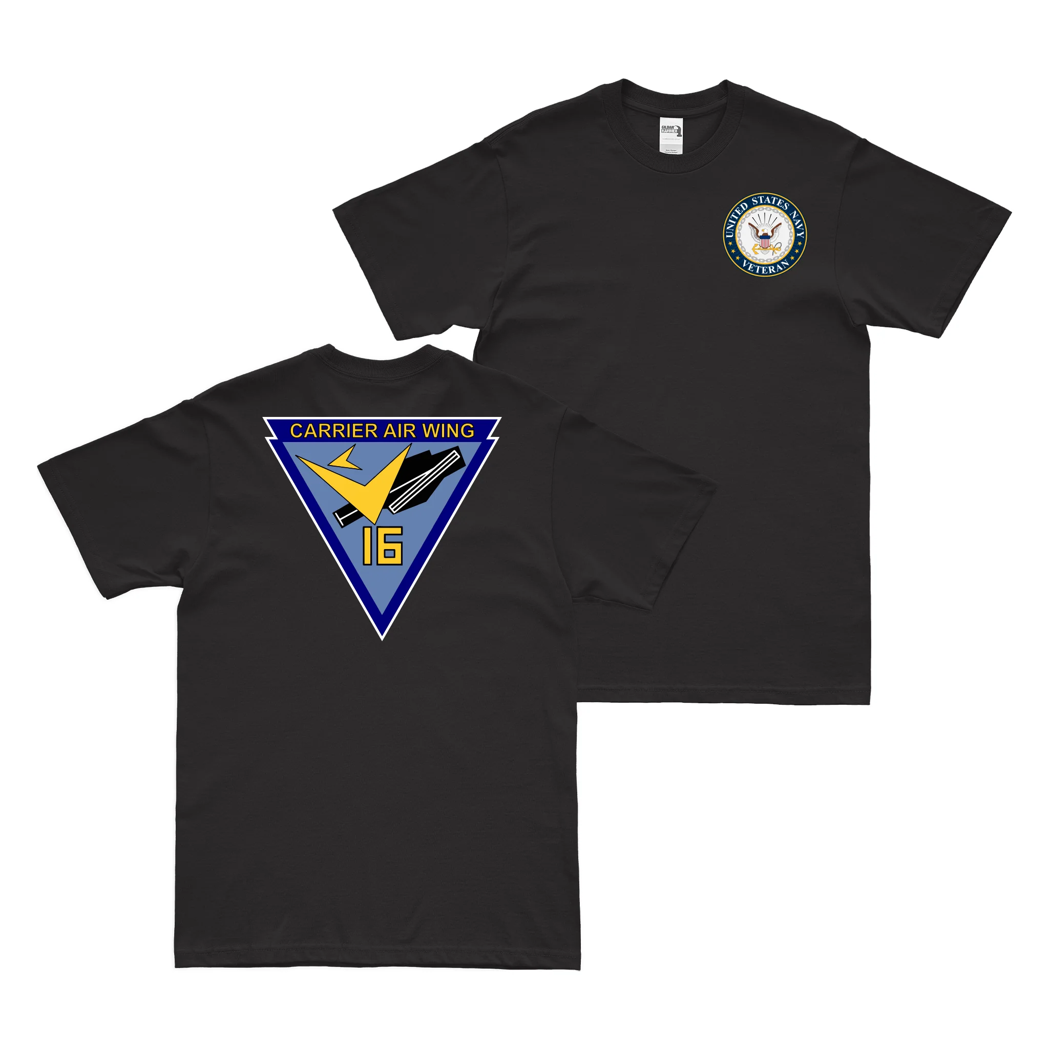 Double-Sided Carrier Air Wing 16 (CVW-16) Veteran T-Shirt
