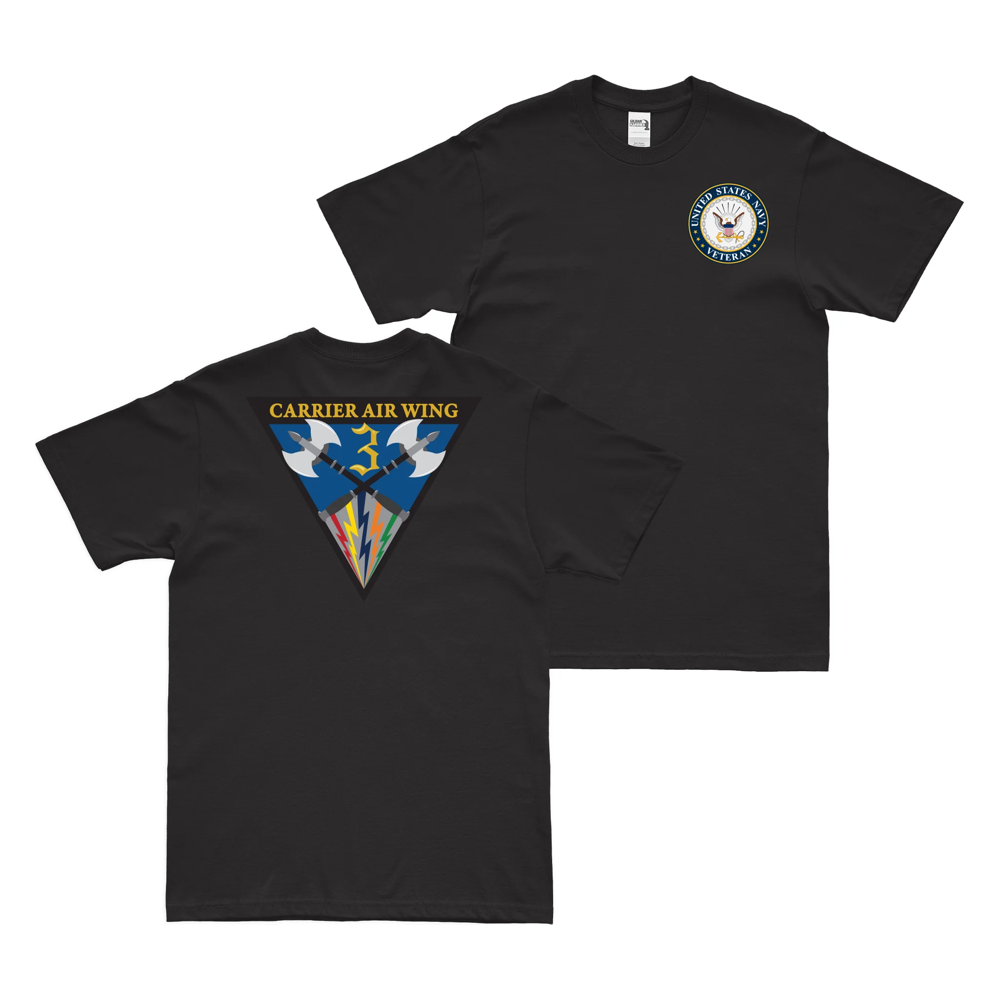 Double-Sided Carrier Air Wing 3 (CVW-3) Veteran T-Shirt