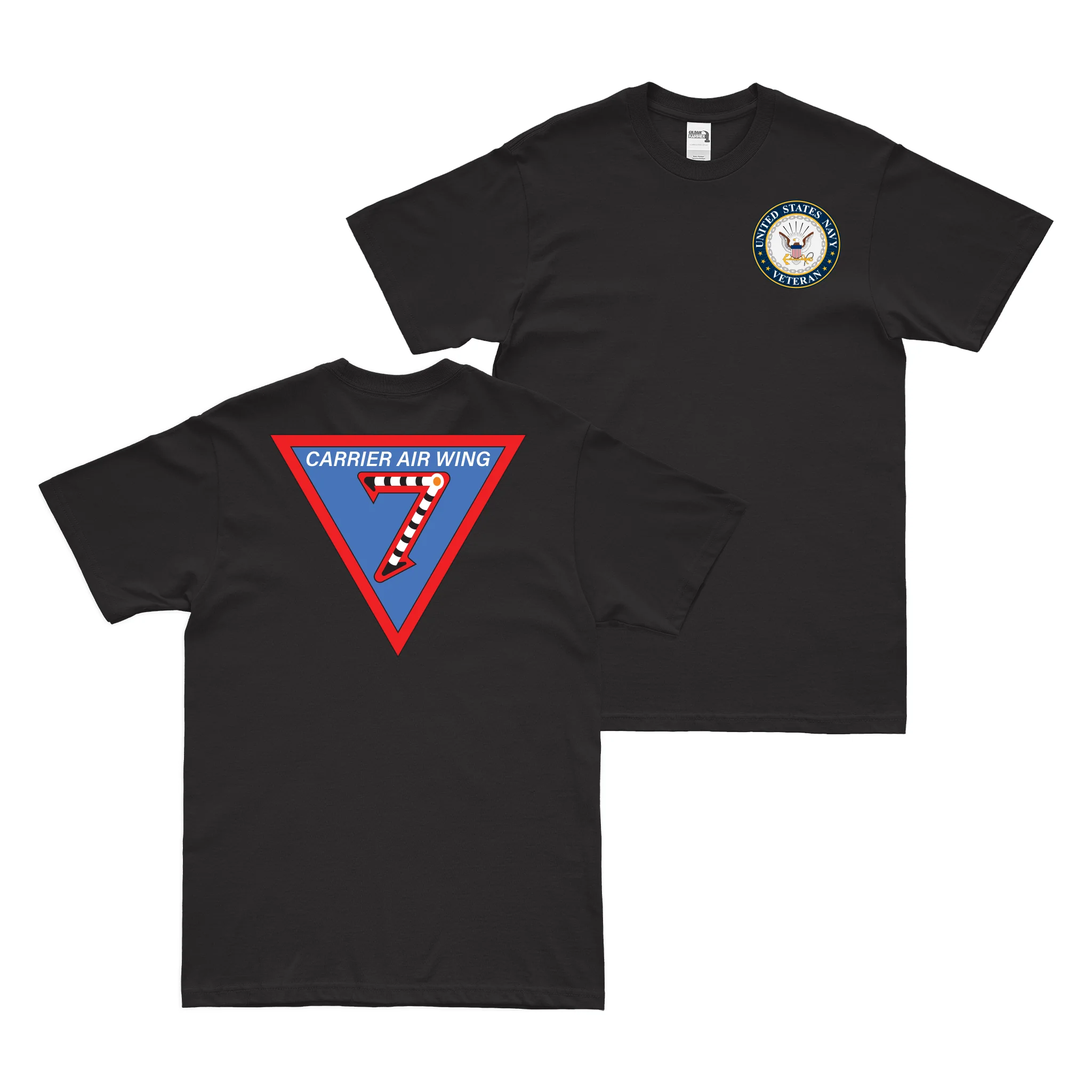 Double-Sided Carrier Air Wing 7 (CVW-7) Veteran T-Shirt