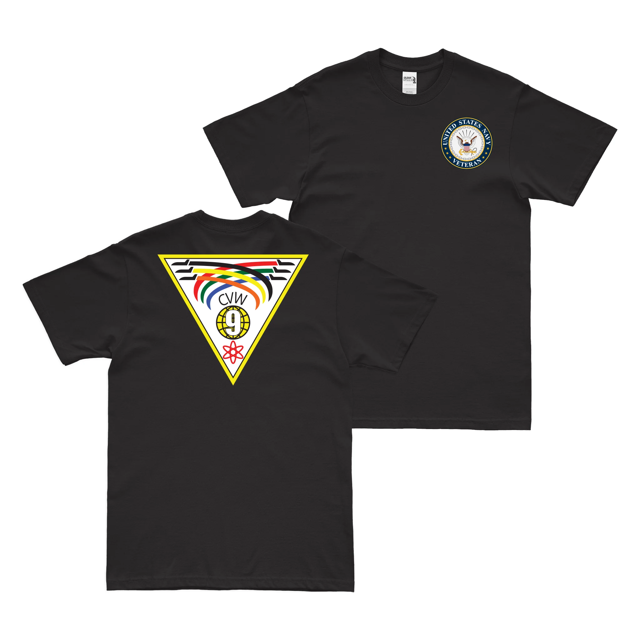 Double-Sided Carrier Air Wing 9 (CVW-9) Veteran T-Shirt
