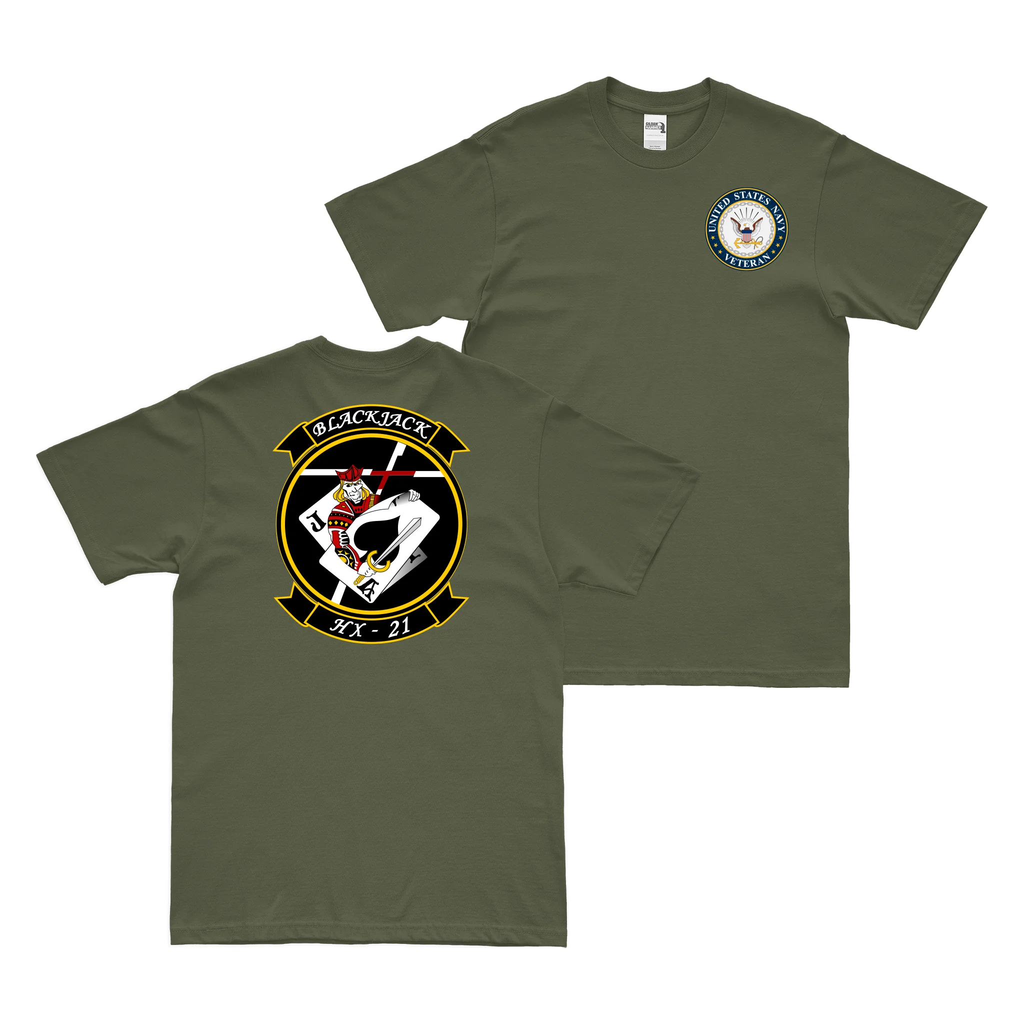 Double-Sided HX-21 U.S. Navy Veteran T-Shirt - Image 2