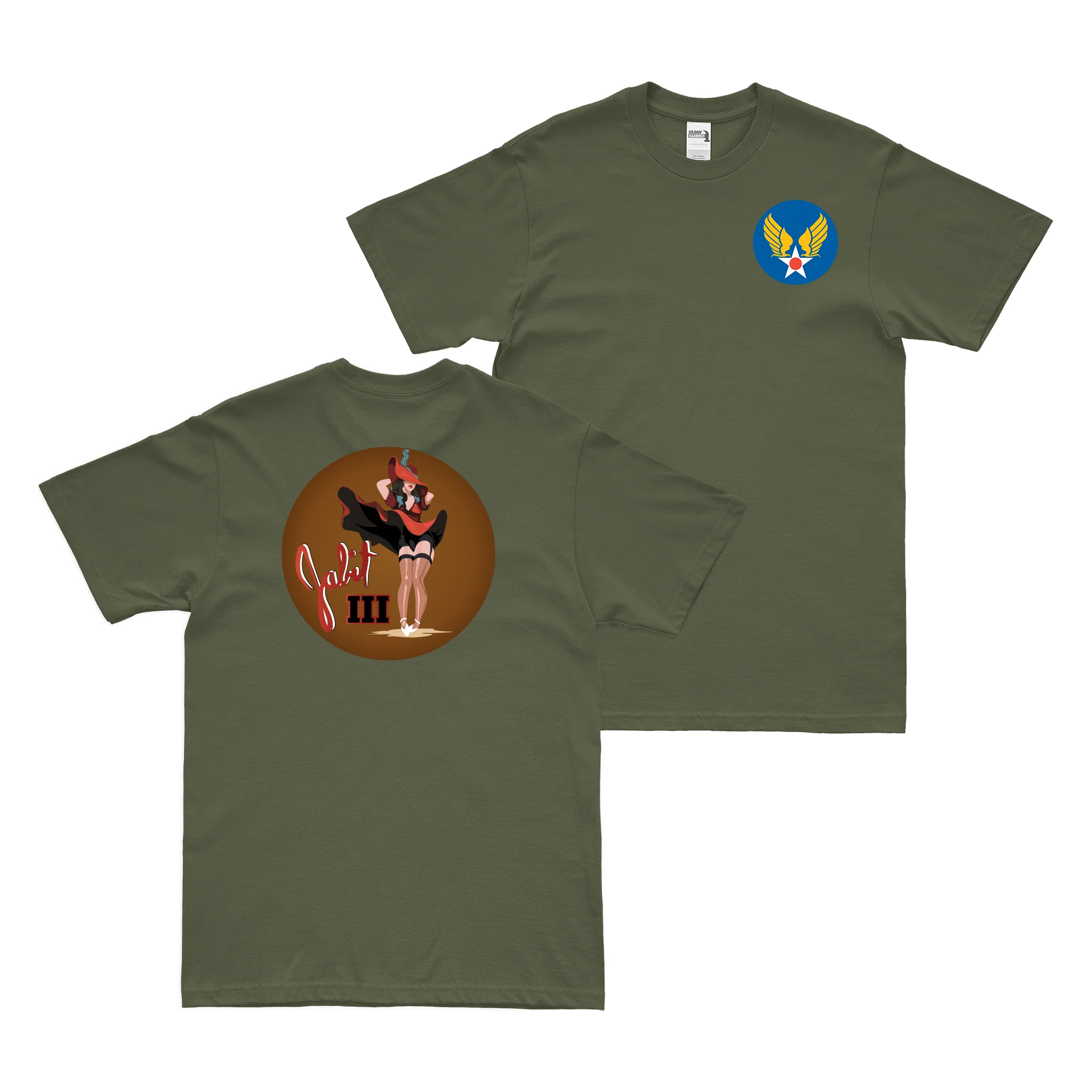 Double-Sided Jabit III B-29 Superfortress WW2 T-Shirt - Image 2