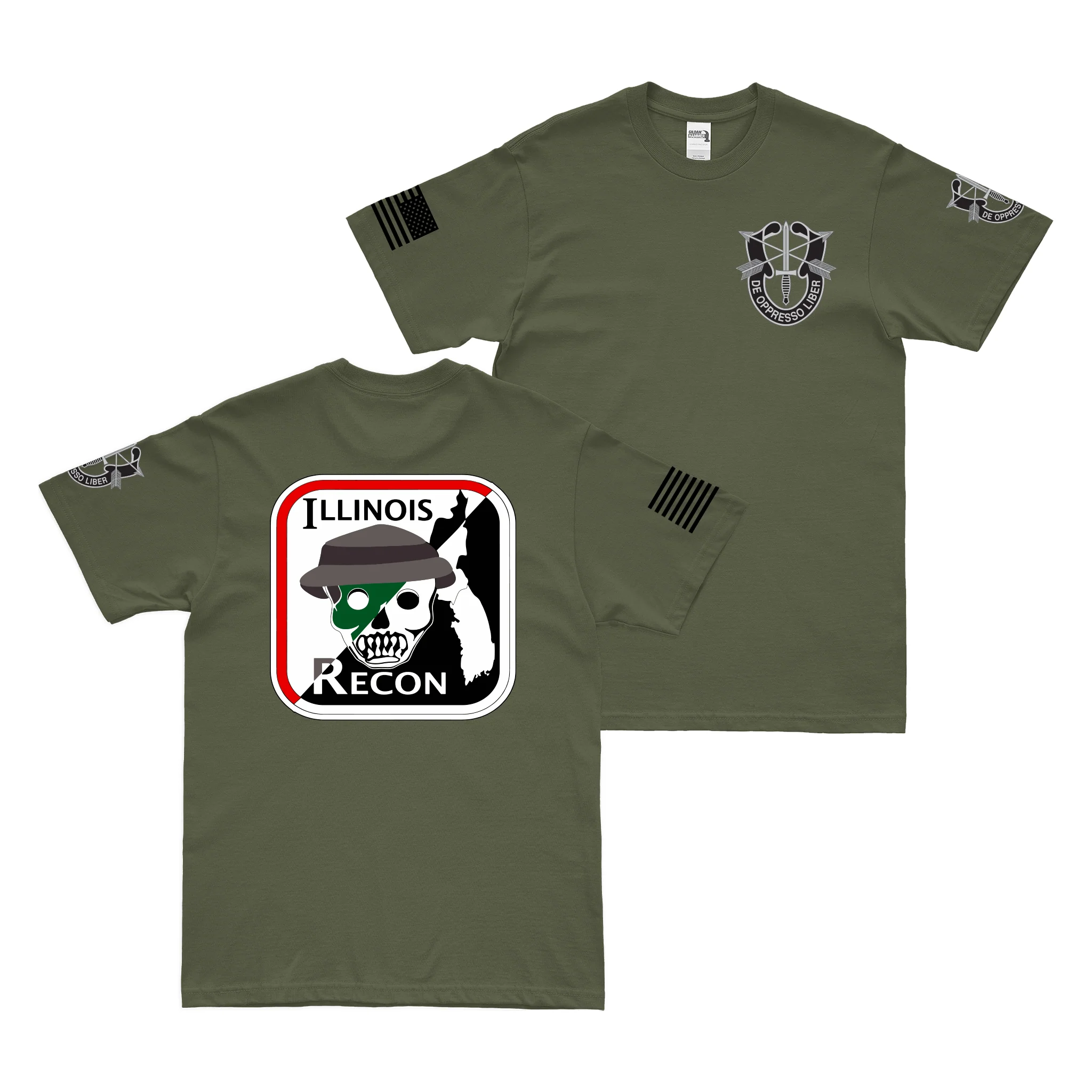 Double-Sided MACV-SOG RT Illinois Vietnam Logo T-Shirt - Image 4