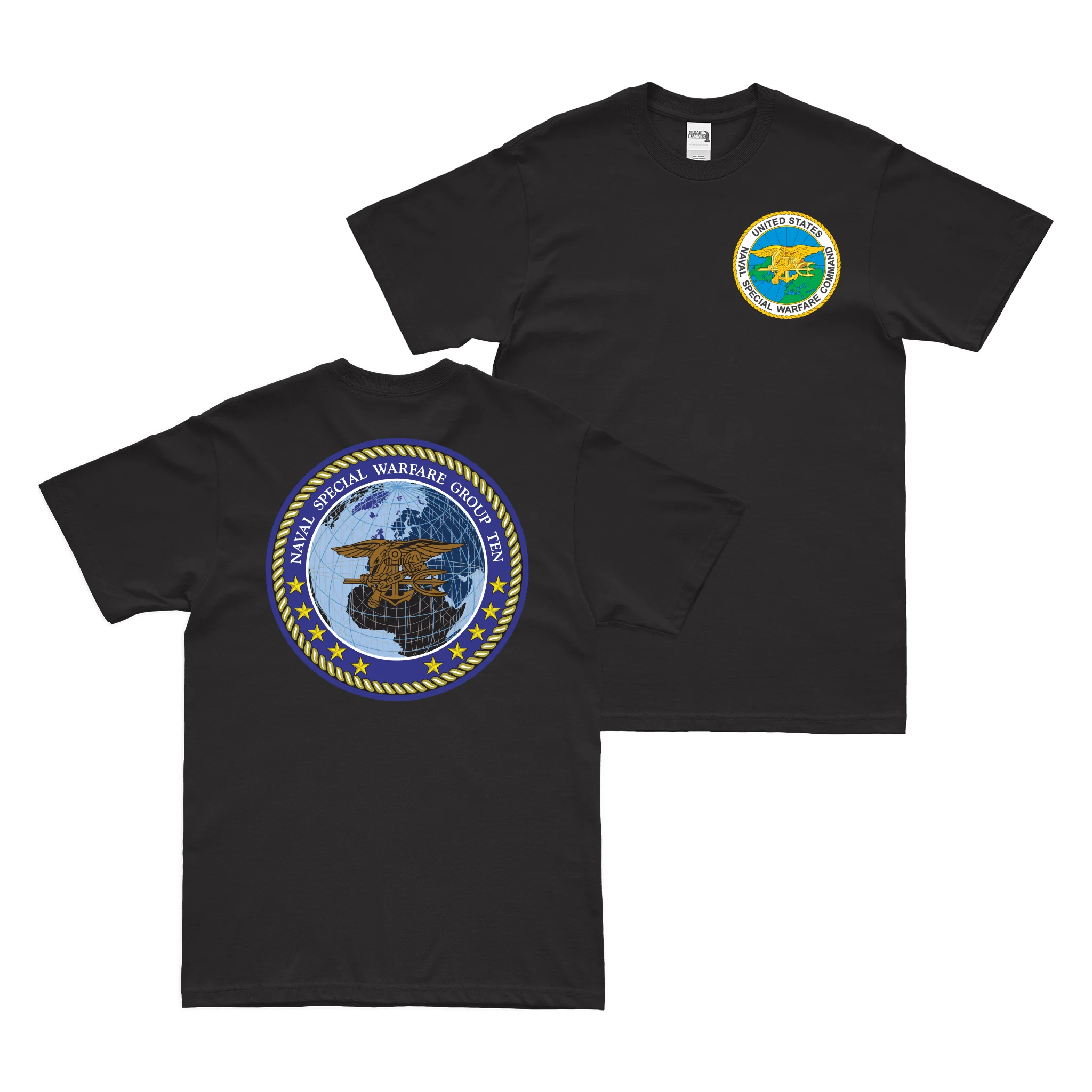 Double-Sided Naval Special Warfare Group 10 (NSWG-10) NSW T-Shirt