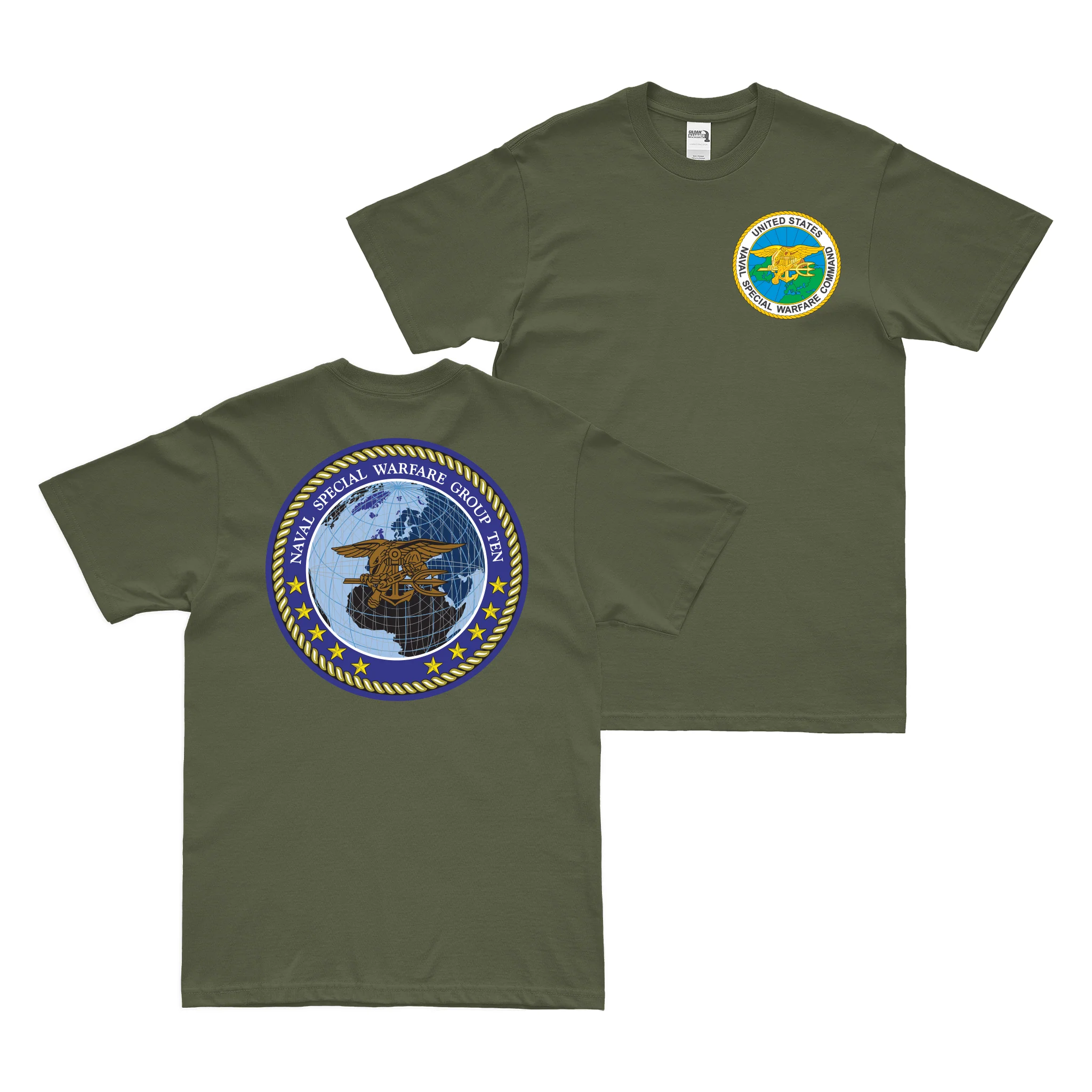 Double-Sided Naval Special Warfare Group 10 (NSWG-10) NSW T-Shirt - Image 2