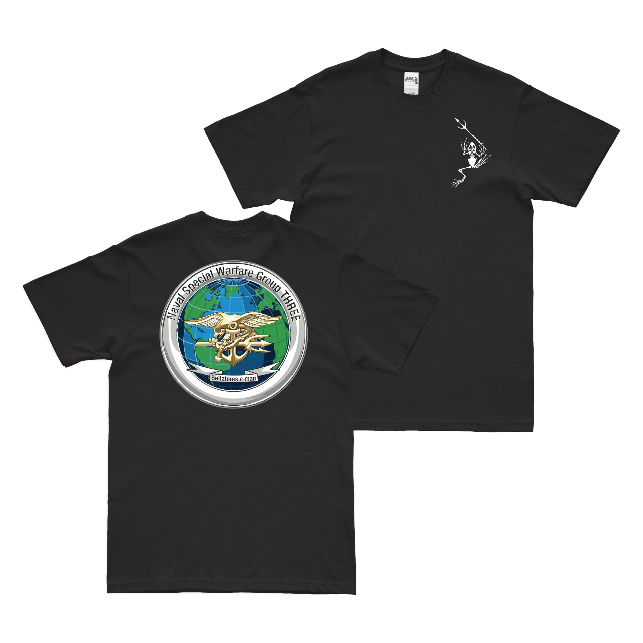 Double-Sided Naval Special Warfare Group 3 (NSWG-3) Frogman T-Shirt