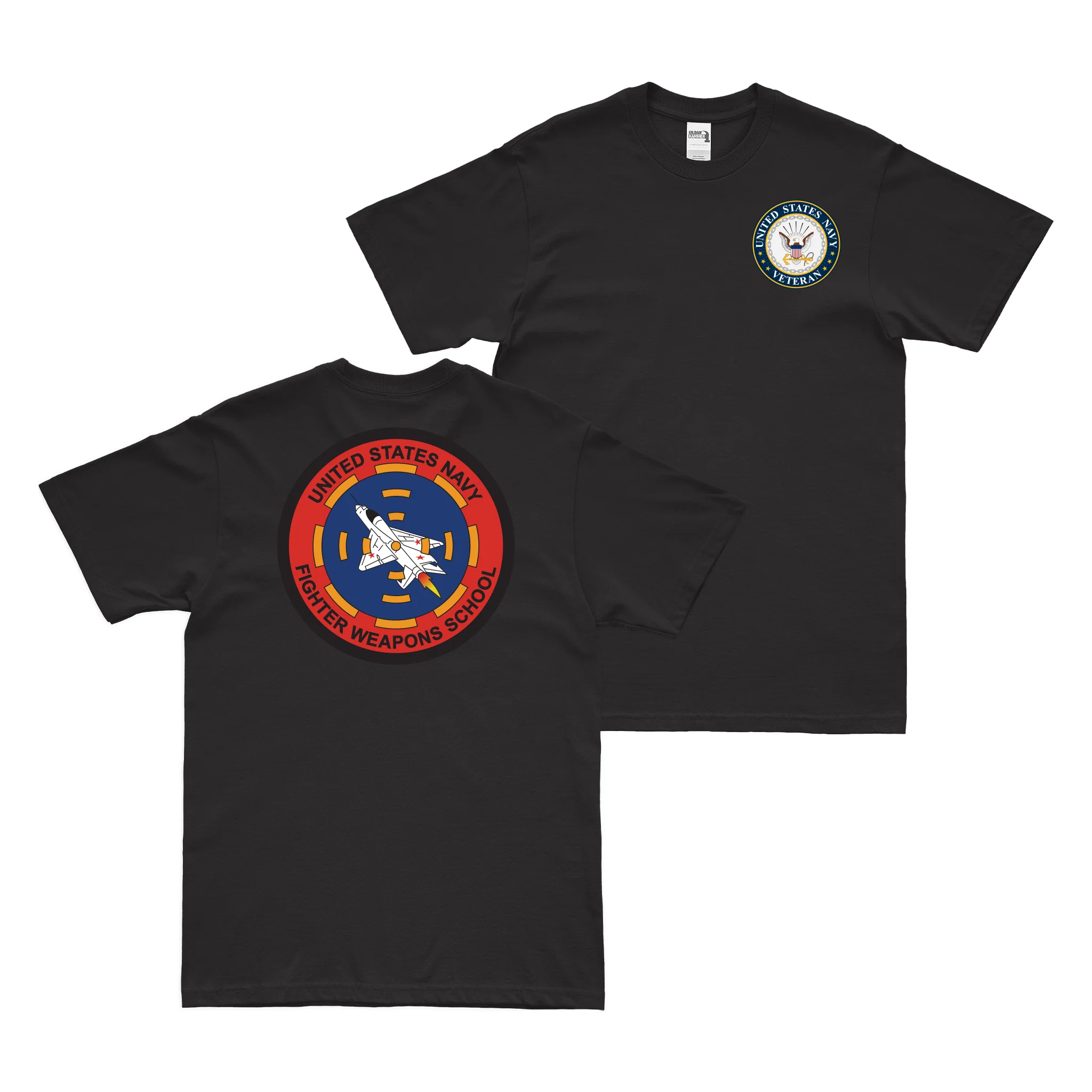 Double-Sided Navy Fighter Weapons School Veteran T-Shirt