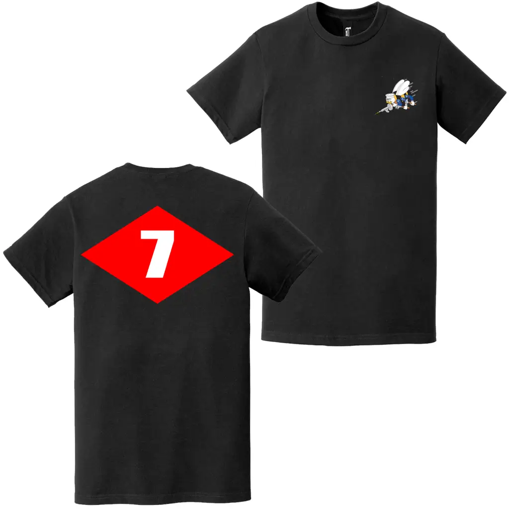 Double-Sided NMCB-7 Beep Seabees Emblem T-Shirt