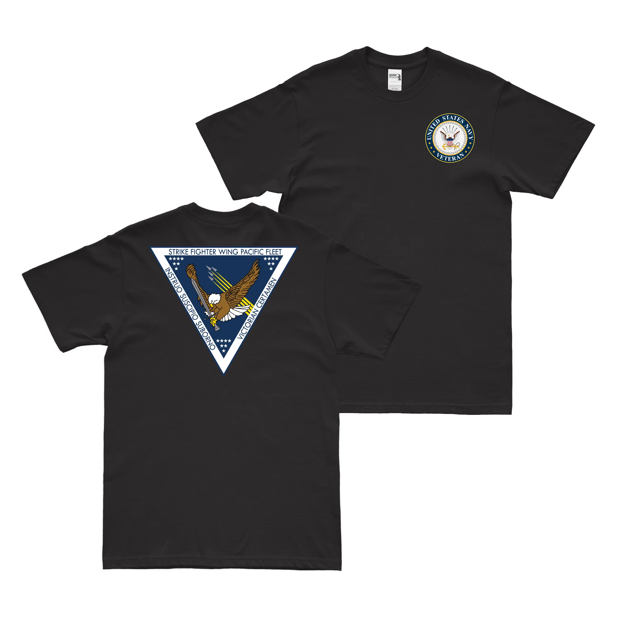 Double-Sided Strike Fighter Wing Pacific (SFWP) Veteran T-Shirt