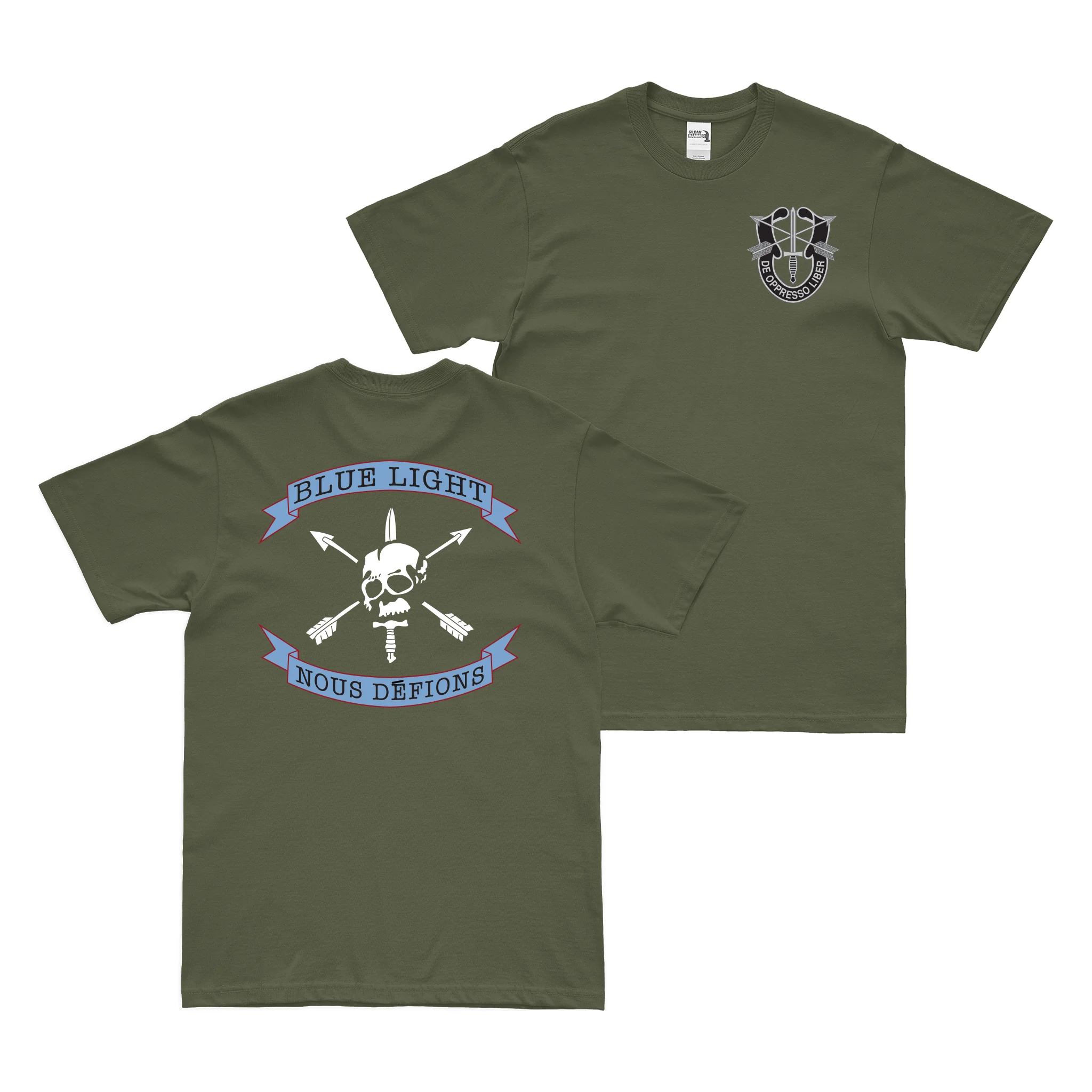 Double-Sided U.S. Army Blue Light Special Forces T-Shirt - Image 2