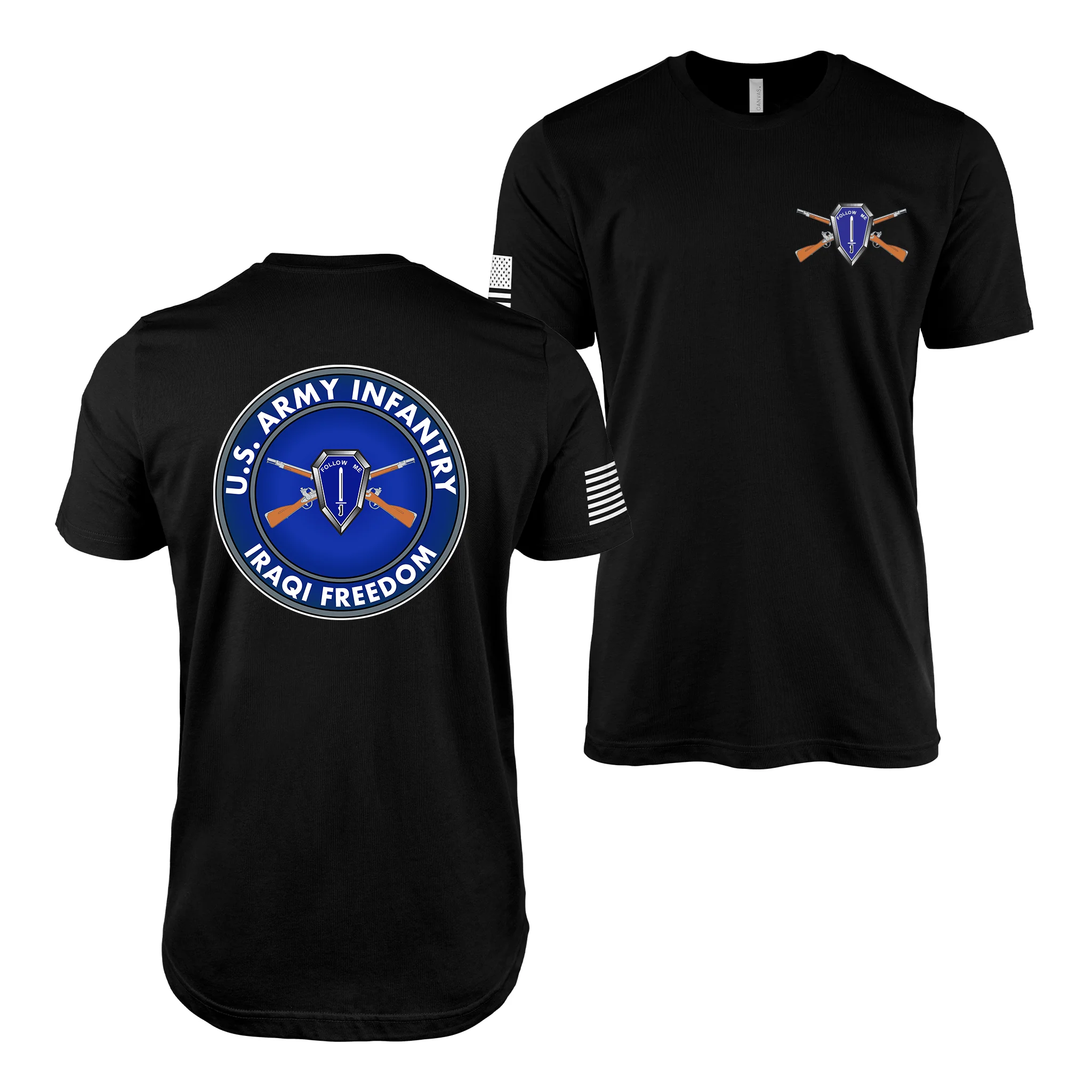 Double-Sided U.S. Army Infantry OIF Veteran T-Shirt - Image 2